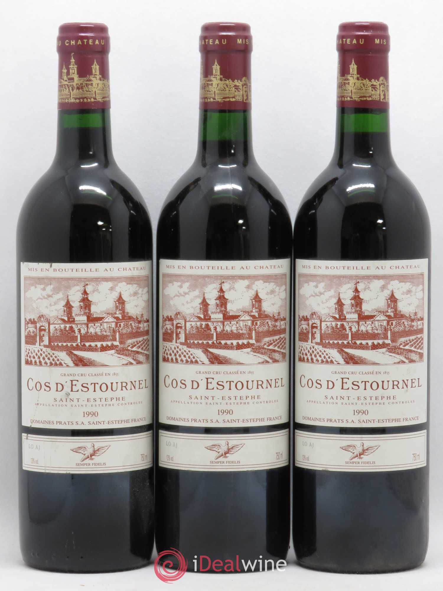 Cos d'Estournel 2ème Grand Cru Classé 1990 - Lot de 3 bouteilles - 0