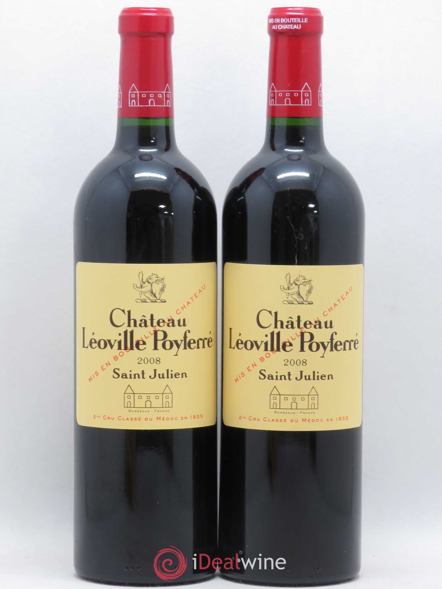 Château Léoville Poyferré 2ème Grand Cru Classé 2008 - Lot de 2 bouteilles - 0