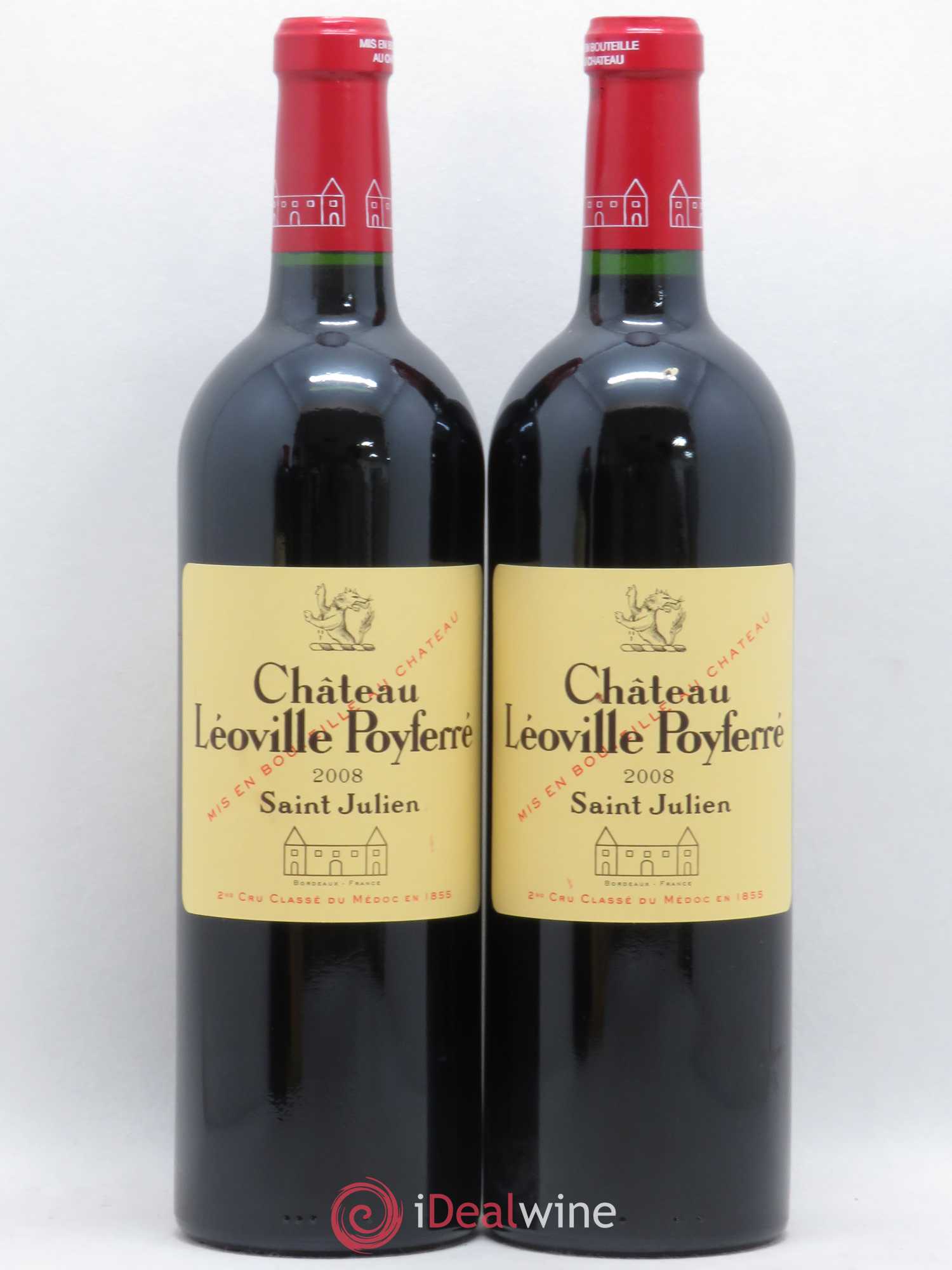 Château Léoville Poyferré 2ème Grand Cru Classé 2008 - Lot de 2 bouteilles - 0