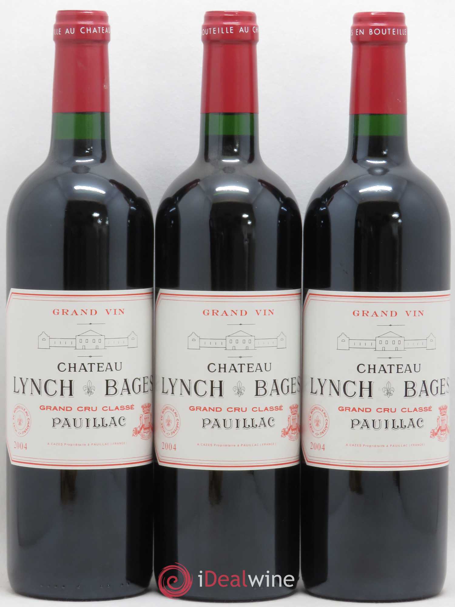 Château Lynch Bages 5ème Grand Cru Classé 2004 - Lot de 3 bouteilles - 0
