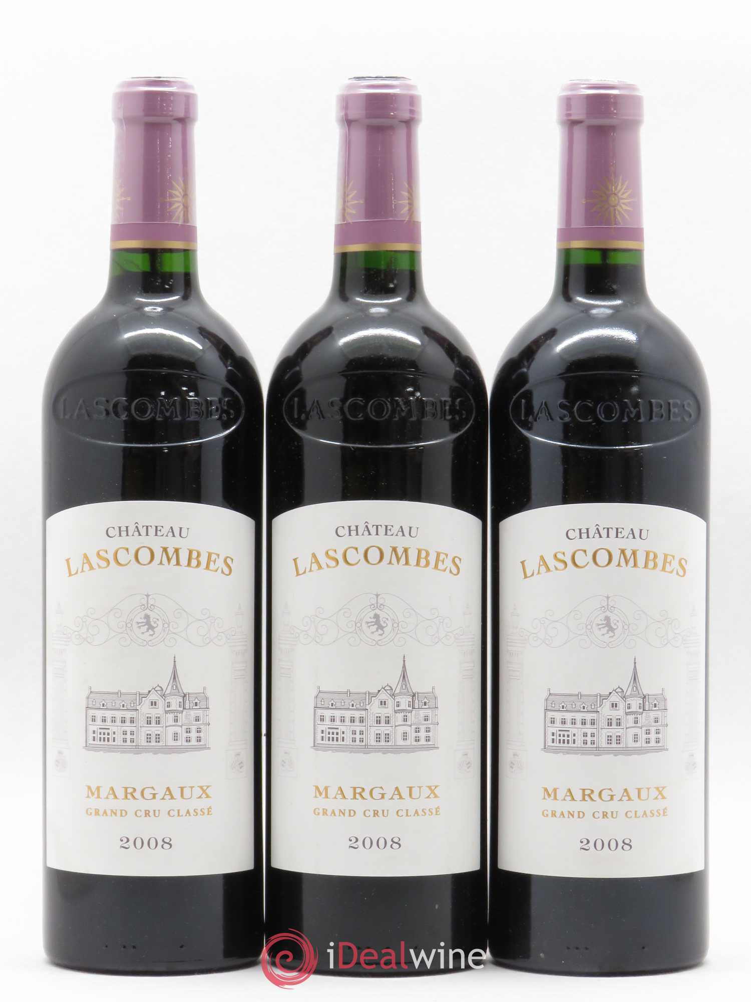 Château Lascombes 2ème Grand Cru Classé 2008 - Lot de 3 bouteilles - 0
