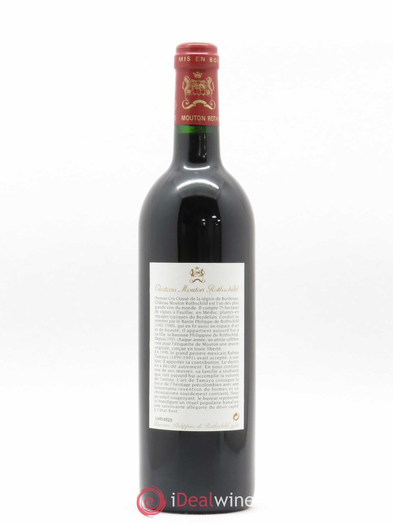 Château Mouton Rothschild 1er Grand Cru Classé 1998 - Lot de 1 bouteille - 1