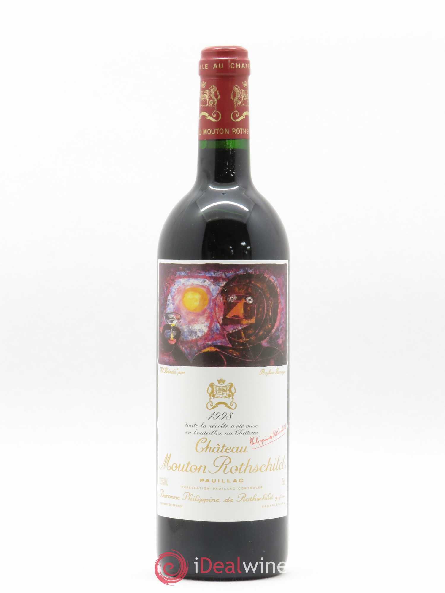 Château Mouton Rothschild 1er Grand Cru Classé 1998 - Lot de 1 bouteille - 0