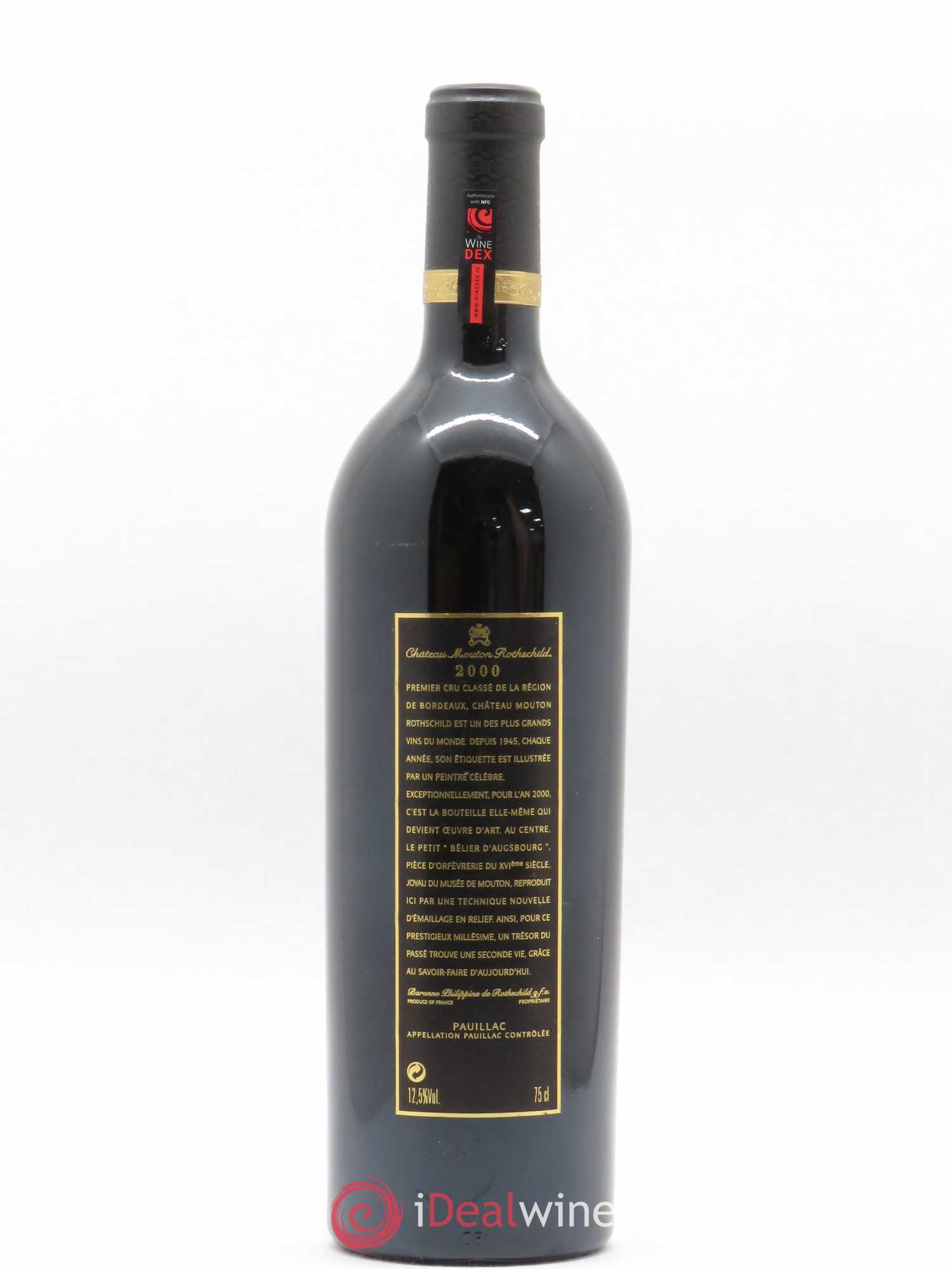 Château Mouton Rothschild 1er Grand Cru Classé 2000 - Lot de 1 bouteille - 1