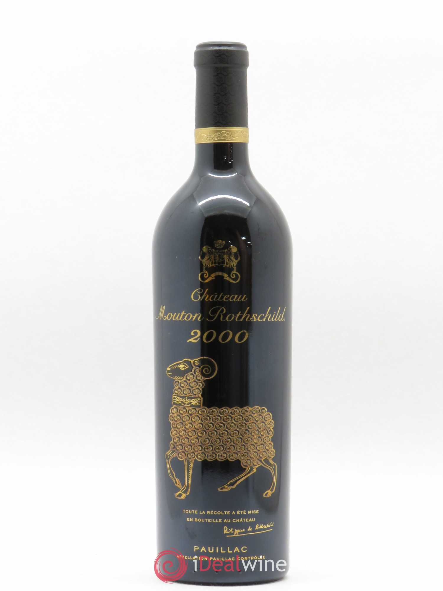Château Mouton Rothschild 1er Grand Cru Classé 2000 - Lot de 1 bouteille - 0