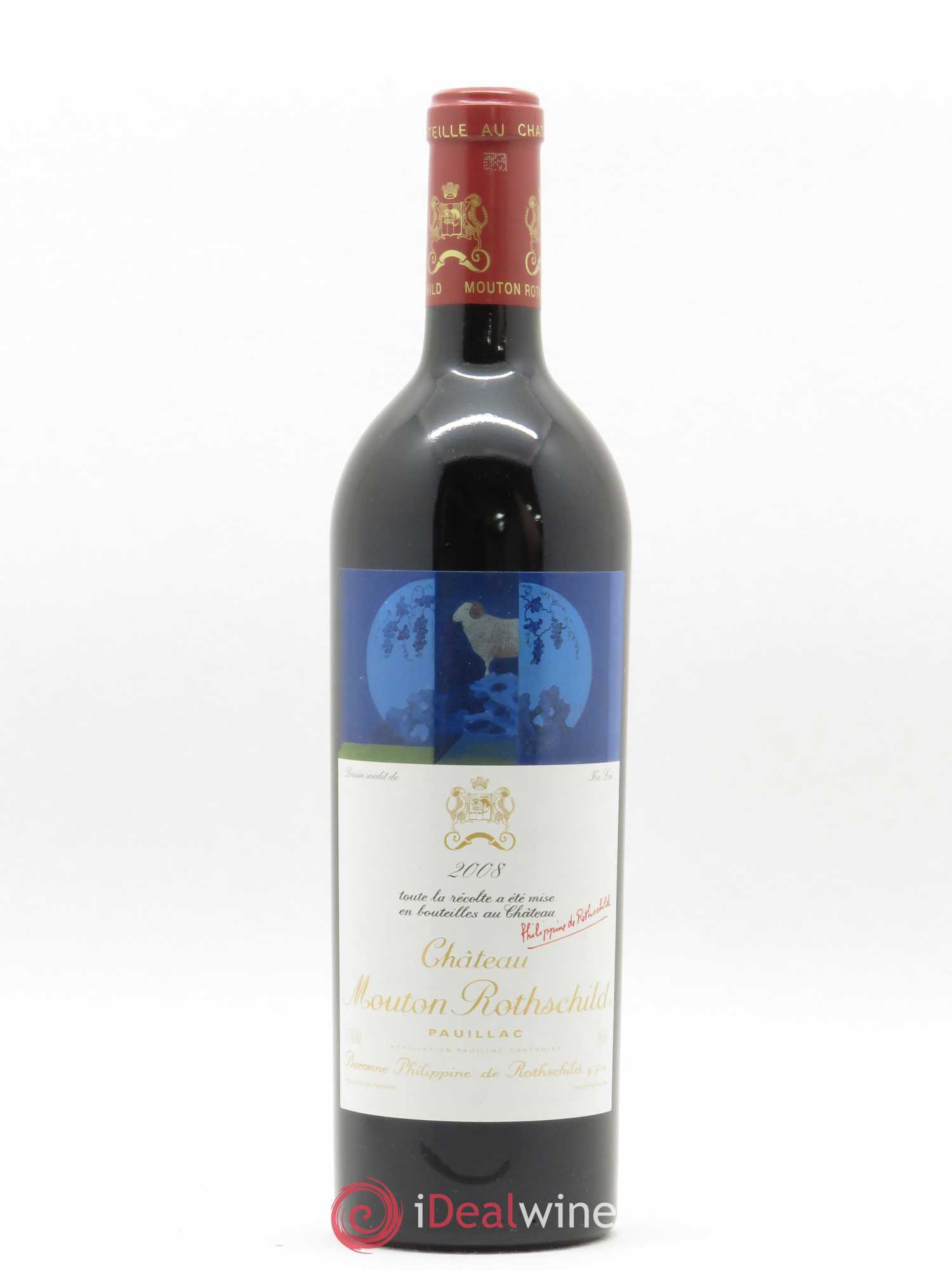 Château Mouton Rothschild 1er Grand Cru Classé 2008 - Lot de 1 bouteille - 0