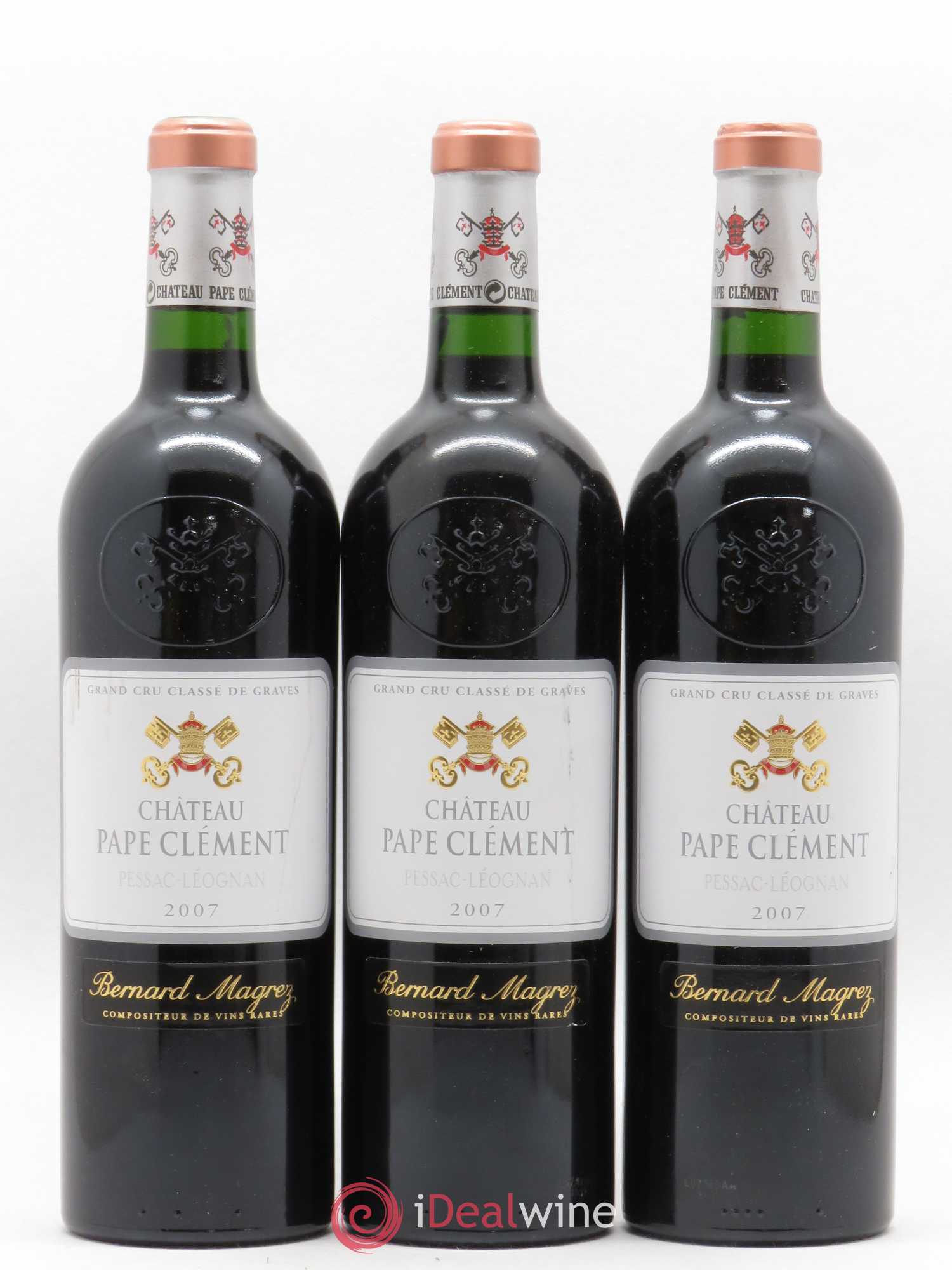 Château Pape Clément Cru Classé de Graves 2007 - Lot de 3 bouteilles - 0