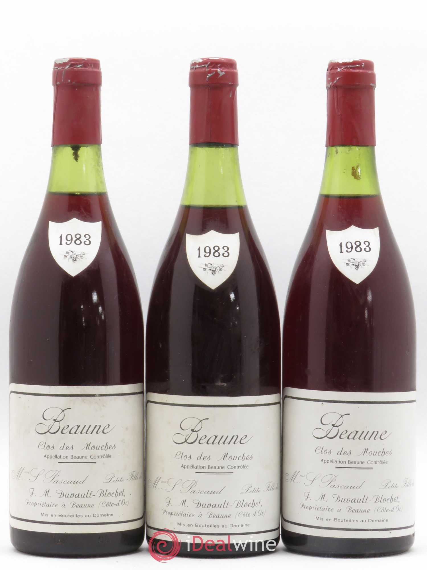 Beaune 1er Cru Clos des Mouches S. Pascaud (Domaine) 1983 - Posten von 3 Flaschen - 0
