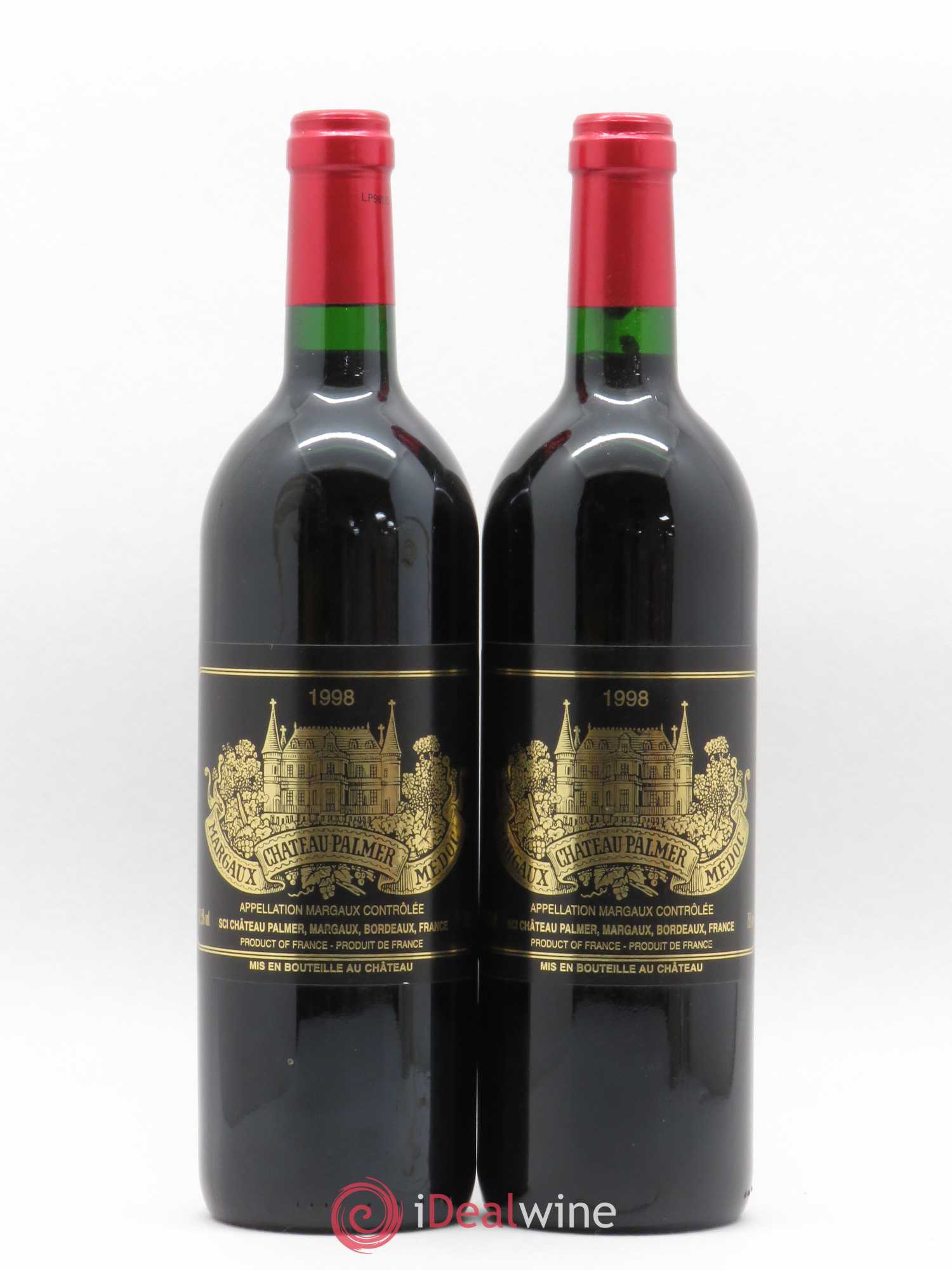 Château Palmer 3ème Grand Cru Classé 1998 - Lot de 2 bouteilles - 0