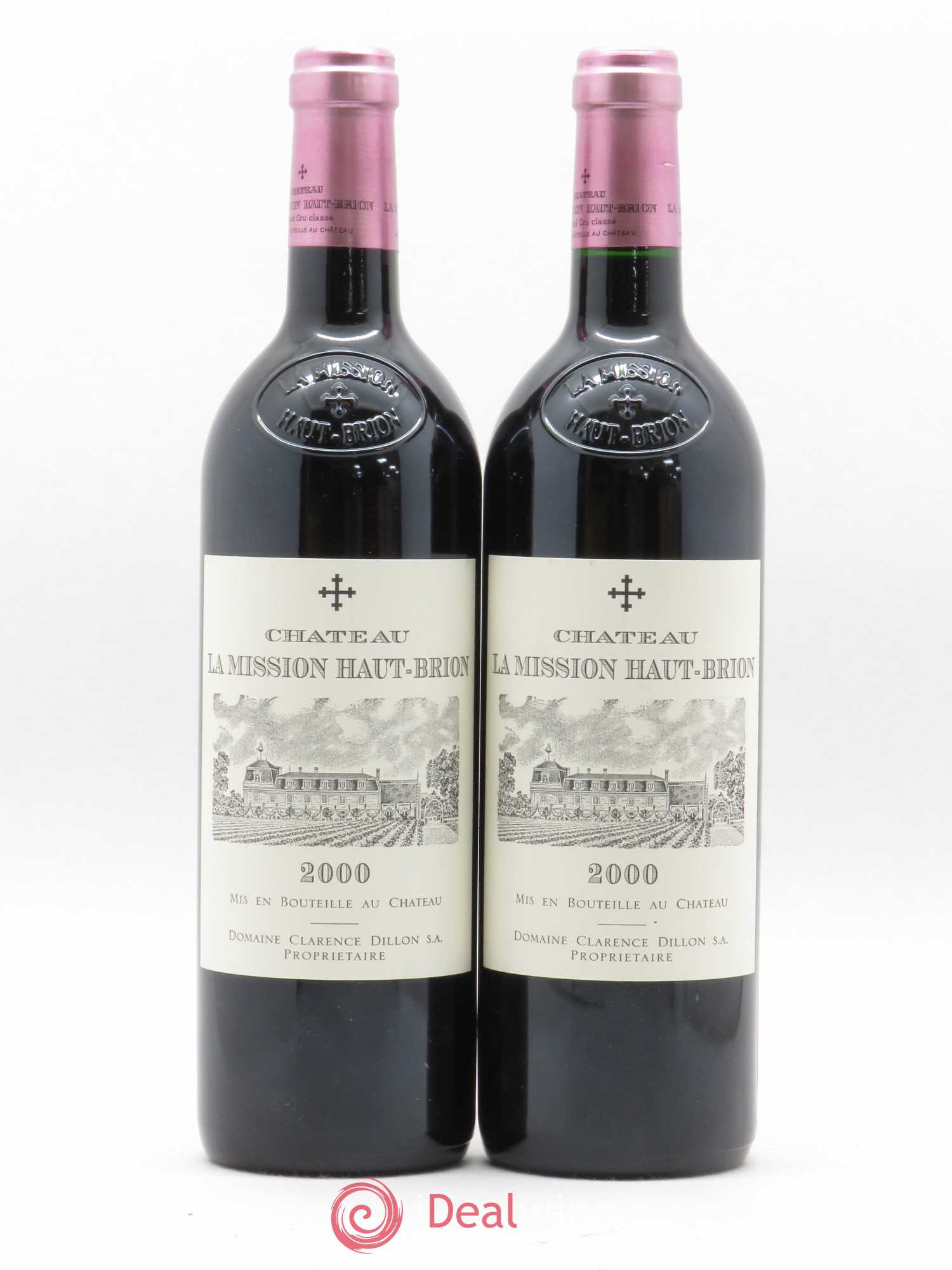 Château la Mission Haut-Brion Cru Classé de Graves 2000 - Lot de 2 bouteilles - 0