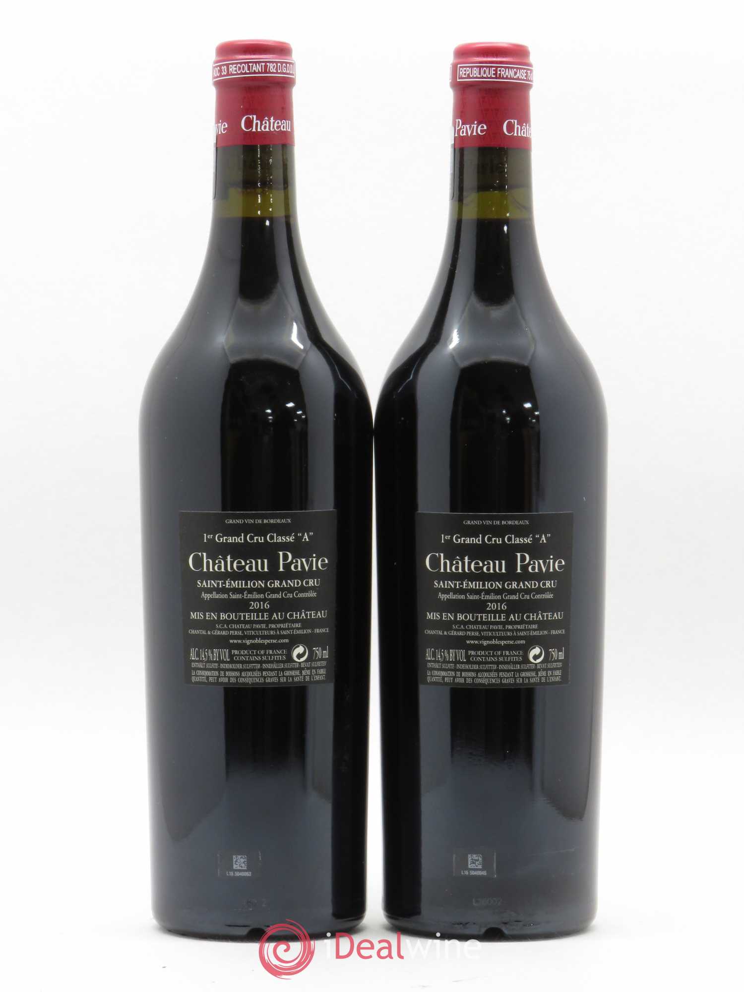 Château Pavie 1er Grand Cru Classé A 2016 - Lot de 2 bouteilles - 1