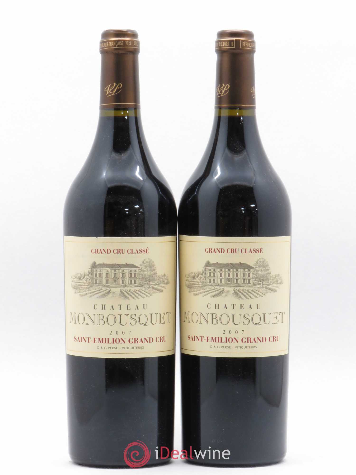 Château Monbousquet Grand Cru Classé 2007 - Lot de 2 bouteilles - 0