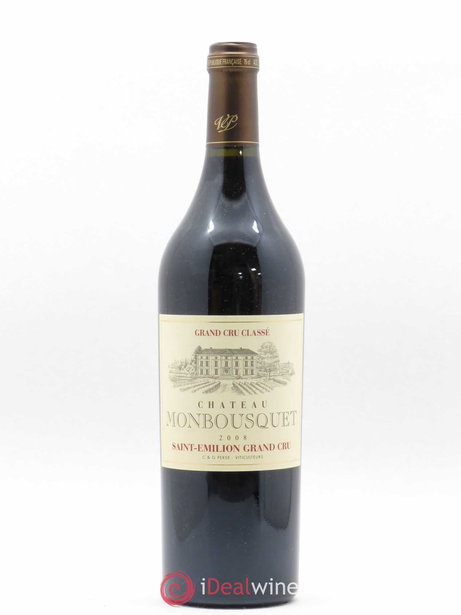 Château Monbousquet Grand Cru Classé 2008 - Lot de 1 bouteille - 0