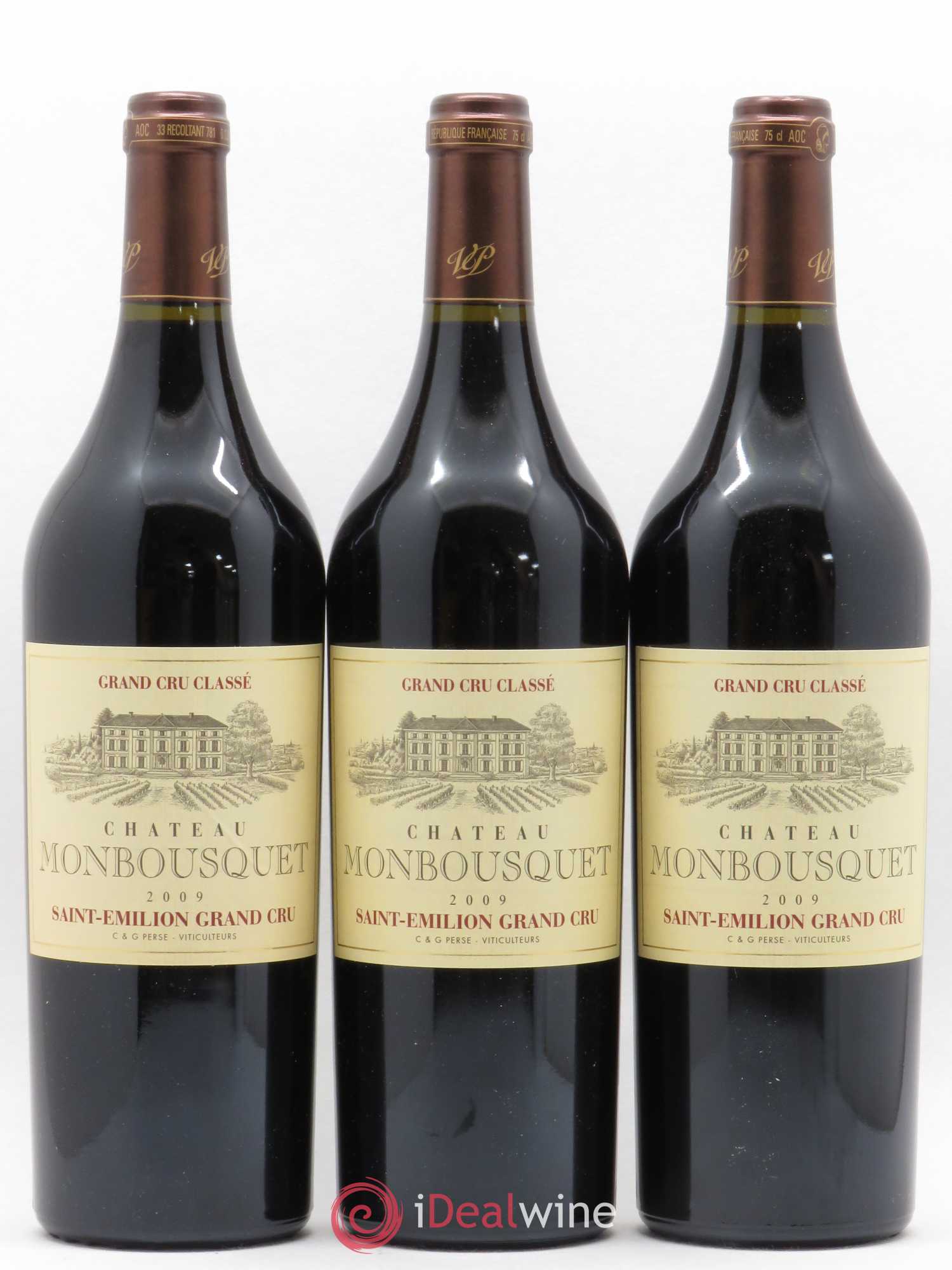 Château Monbousquet Grand Cru Classé 2009 - Lot de 3 bouteilles - 0