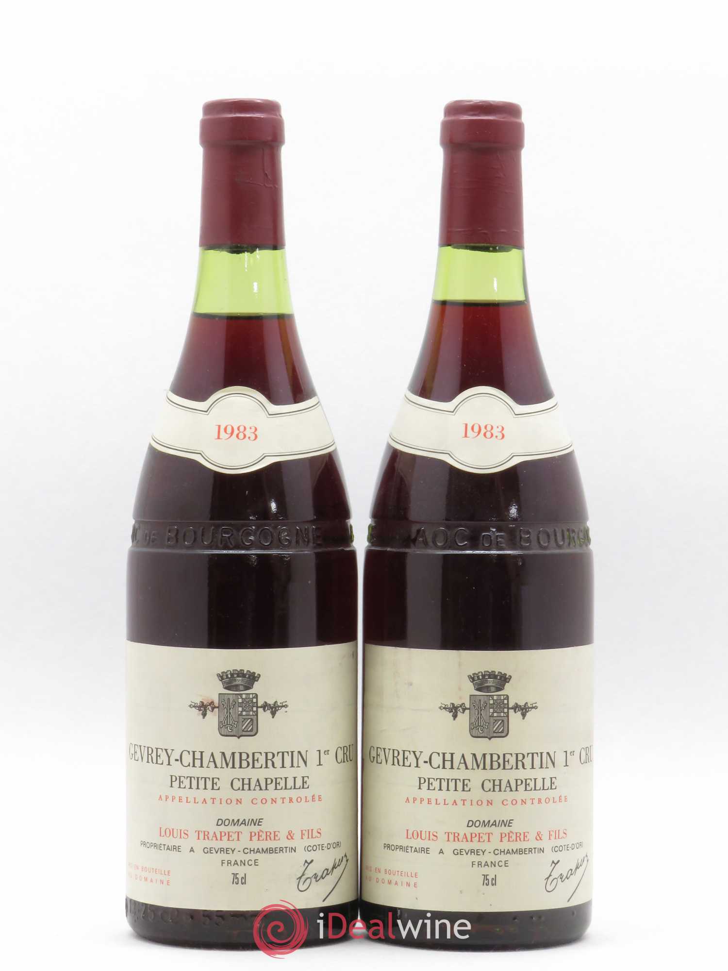 Gevrey-Chambertin 1er Cru Petite Chapelle Domaine Trapet 1983 - Lot de 2 bouteilles - 0