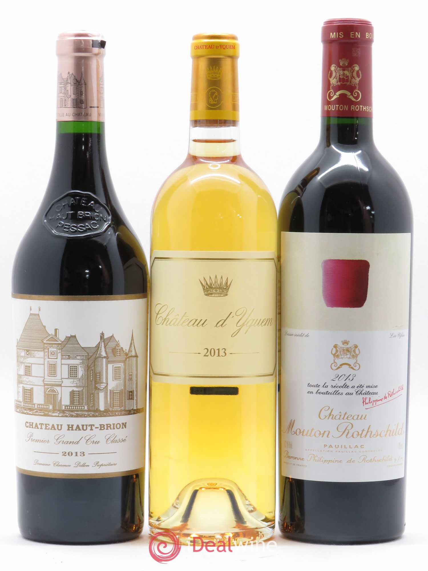 Caisse Collection Duclot 2013 Petrus, Lafite Rothschild, Mouton Rothschild, Margaux,  Haut Brion,  Mission, Cheval Blanc et Yquem 2013 - Lot de 8 bouteilles - 1