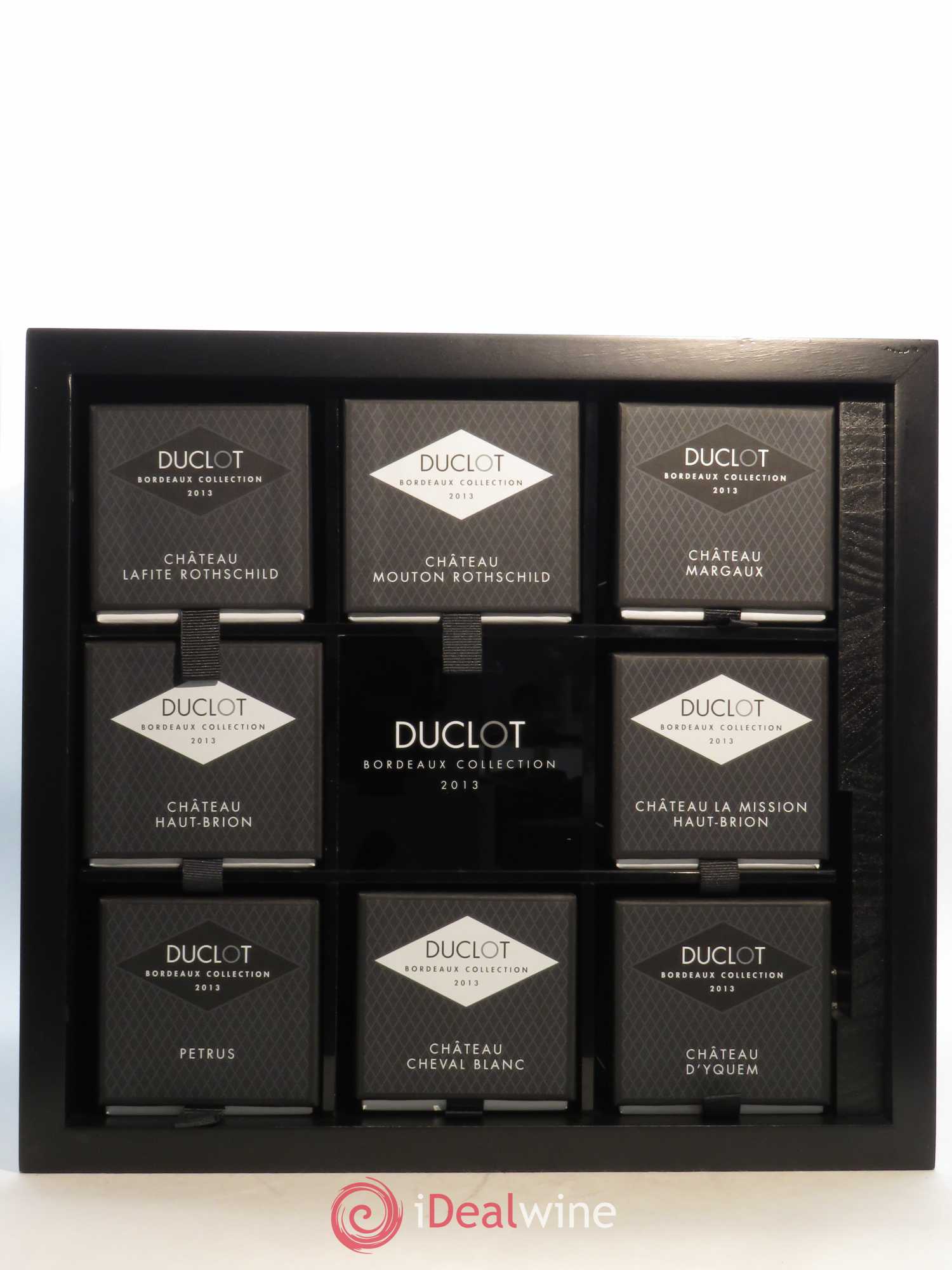Caisse Collection Duclot 2013 Petrus, Lafite Rothschild, Mouton Rothschild, Margaux,  Haut Brion,  Mission, Cheval Blanc et Yquem 2013 - Lot de 8 bouteilles - 8