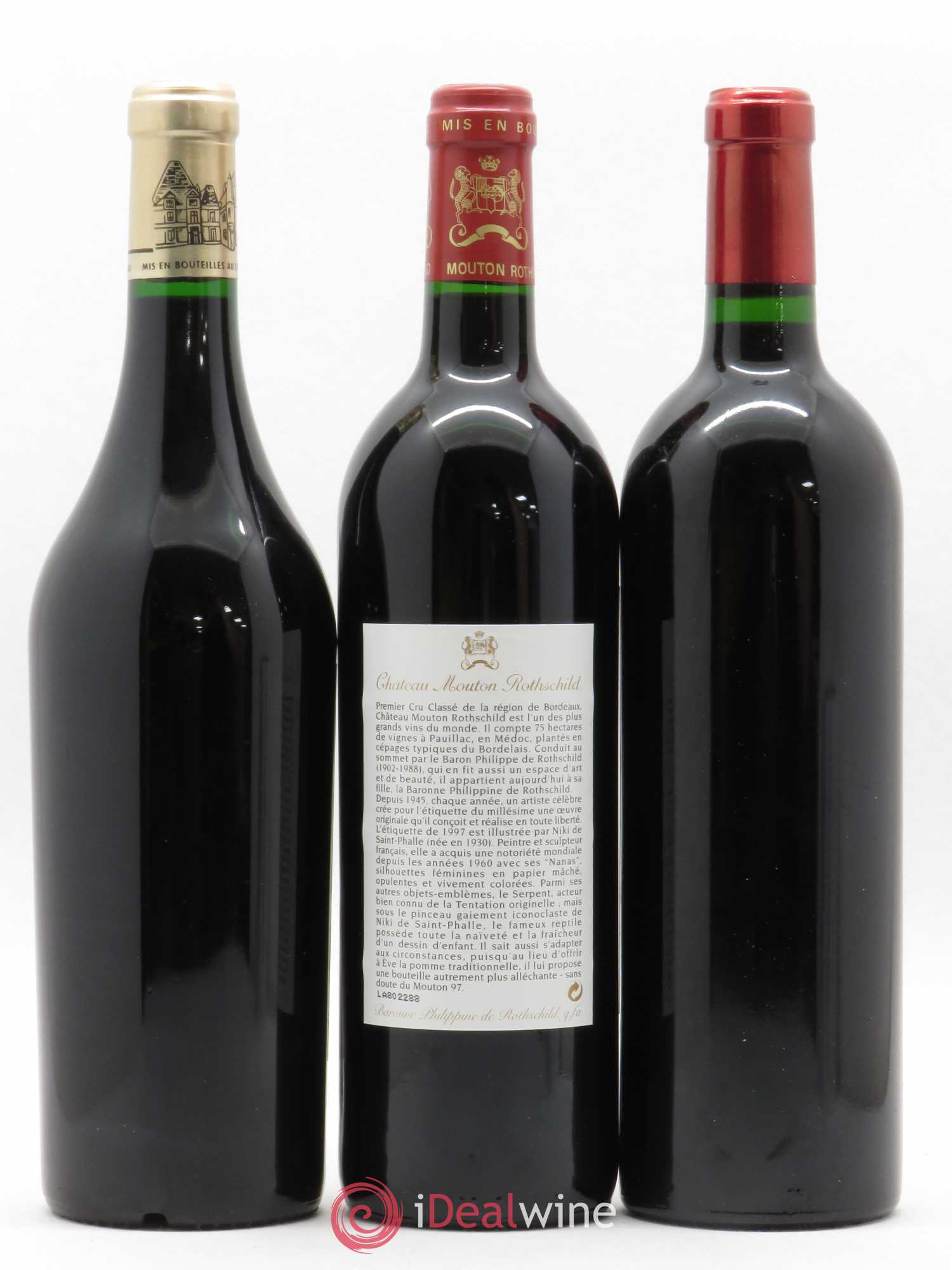 Caisse Collection Duclot Petrus, Lafite Rothschild, Latour, Mouton Rothschild, Margaux, Haut Brion, Mission, Cheval Blanc et Ausone 1997 - Lot de 9 bouteilles - 4