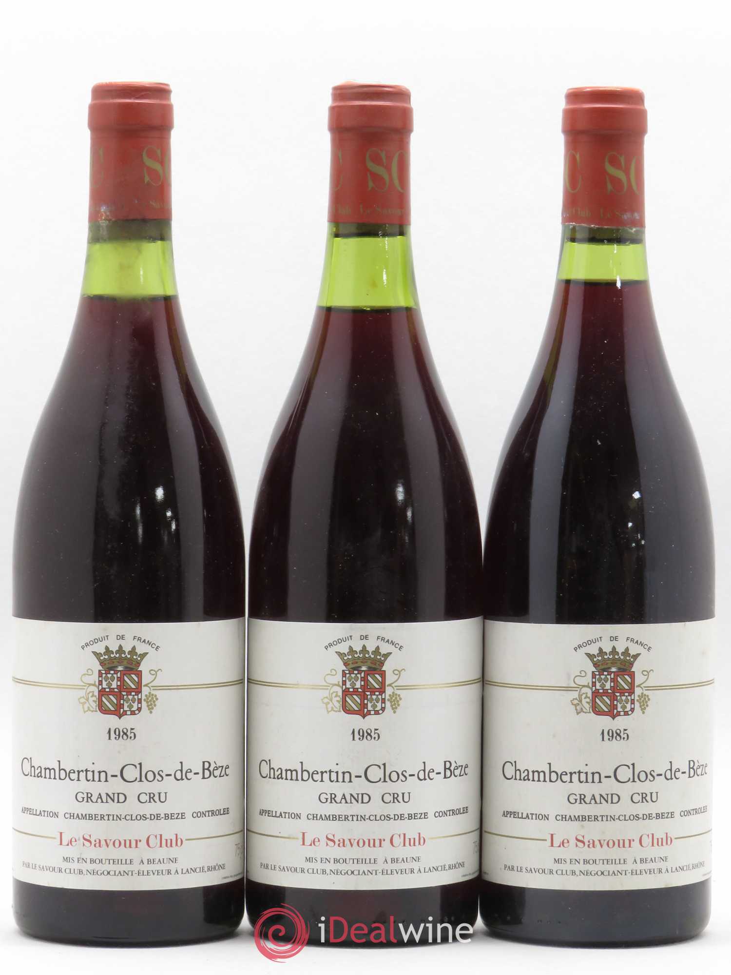 Chambertin Clos de Bèze Grand Cru Savour Club 1985 - Lot de 3 bouteilles - 0