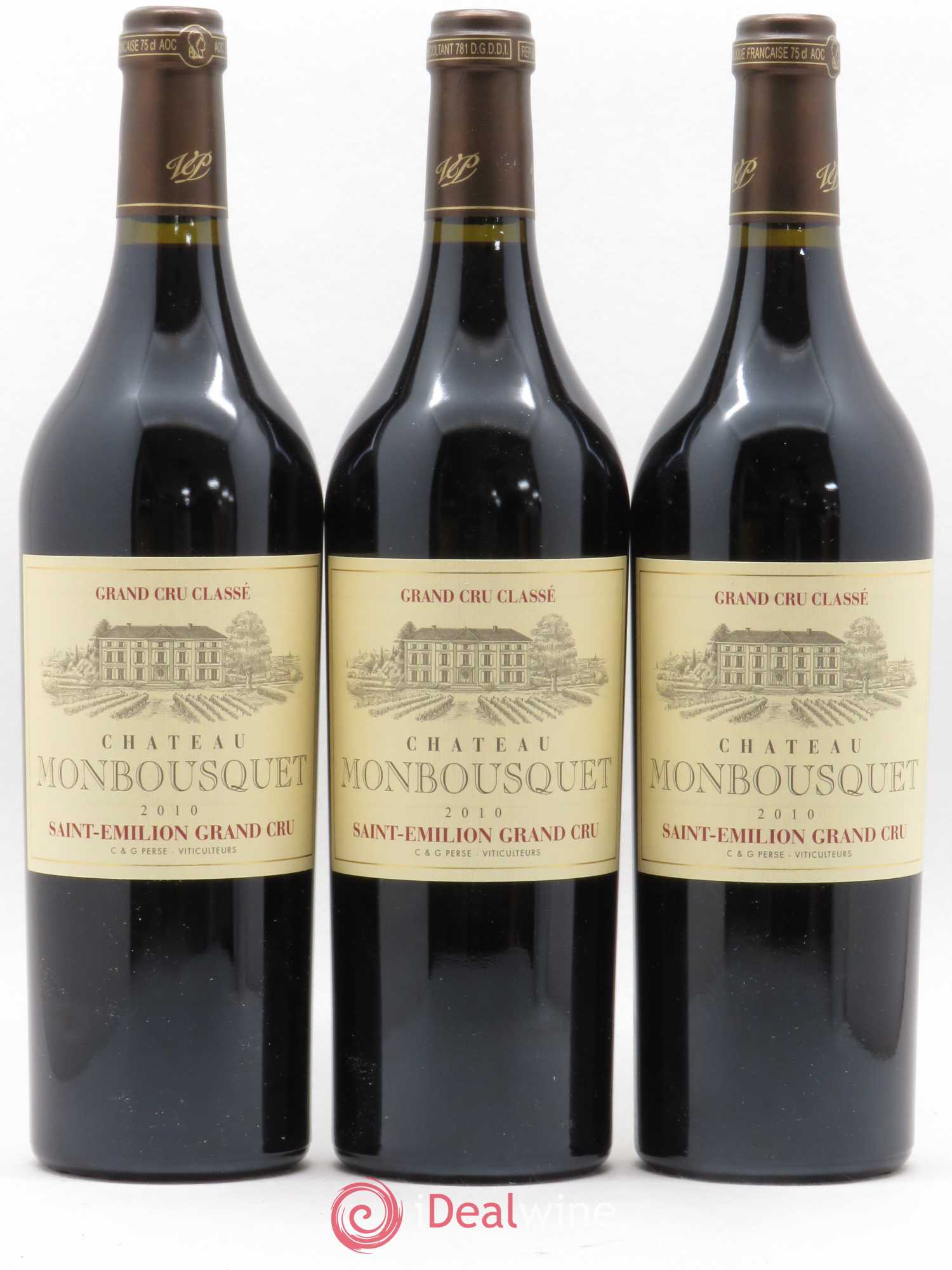 Château Monbousquet Grand Cru Classé 2010 - Lot de 3 bouteilles - 0