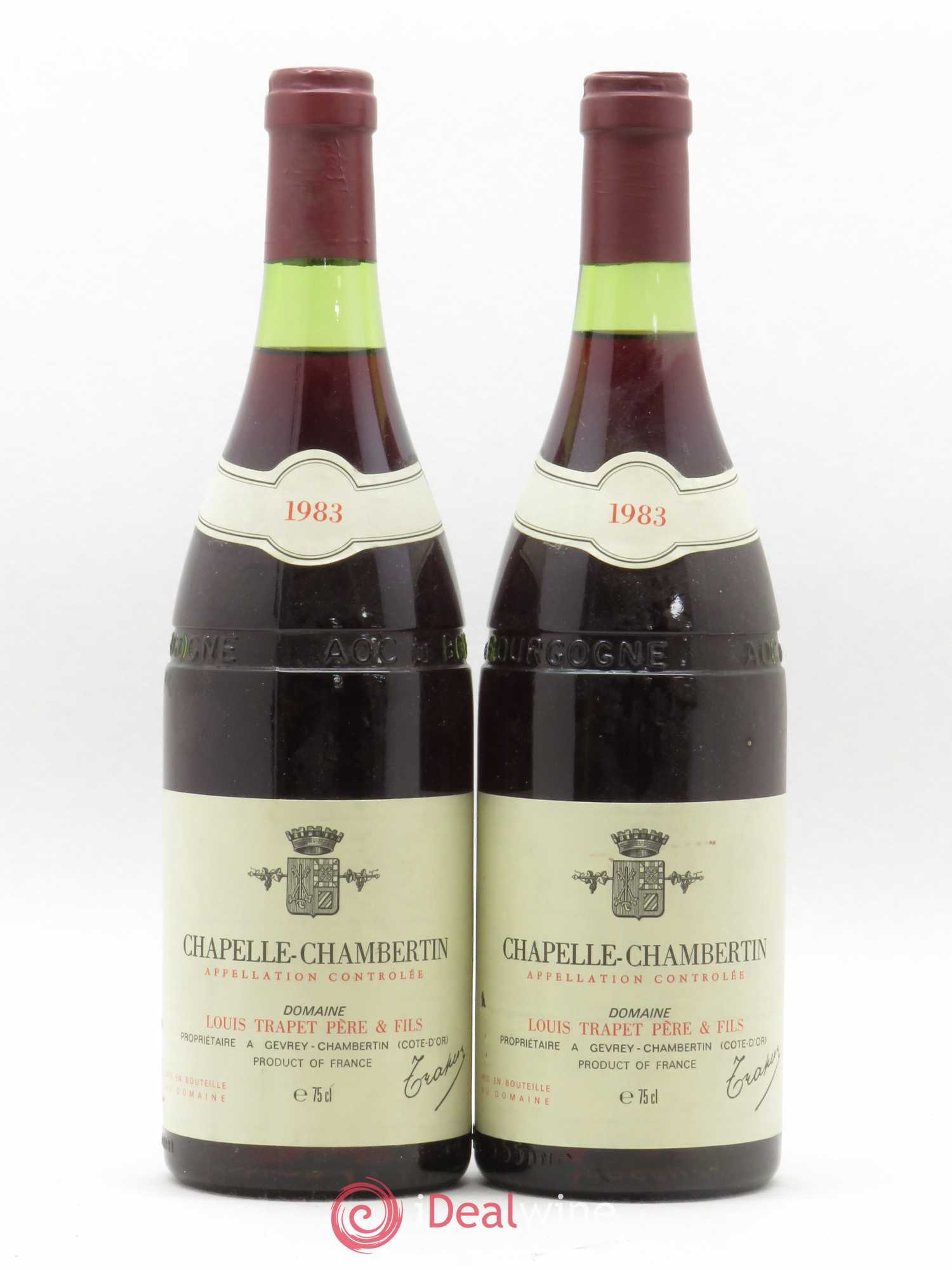 Chapelle-Chambertin Grand Cru Domaine Trapet 1983 - Lot de 2 bouteilles - 0
