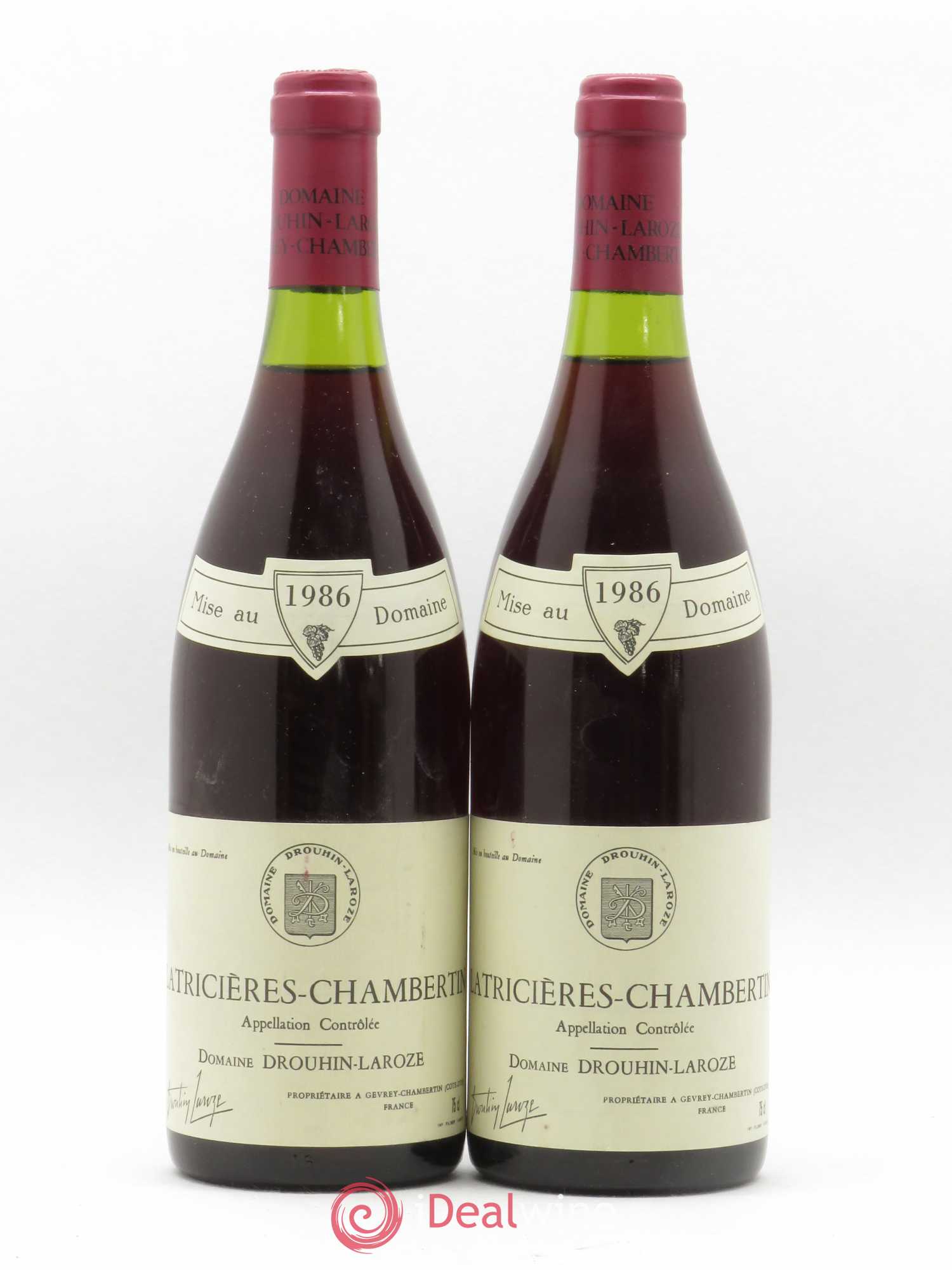 Latricières-Chambertin Grand Cru Domaine Drouhin-Laroze 1986 - Lotto di 2 bottiglie - 0