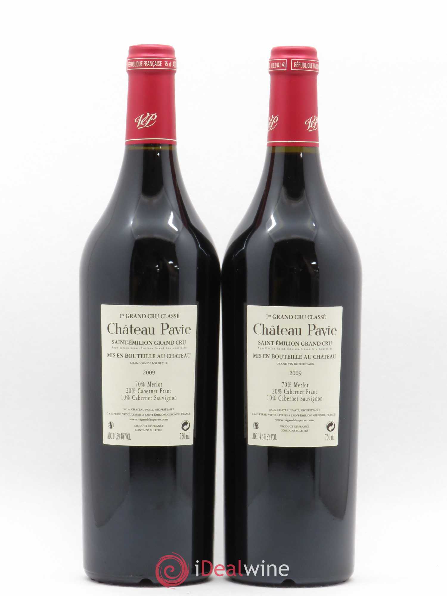 Château Pavie 1er Grand Cru Classé A 2009 - Lot de 2 bouteilles - 1