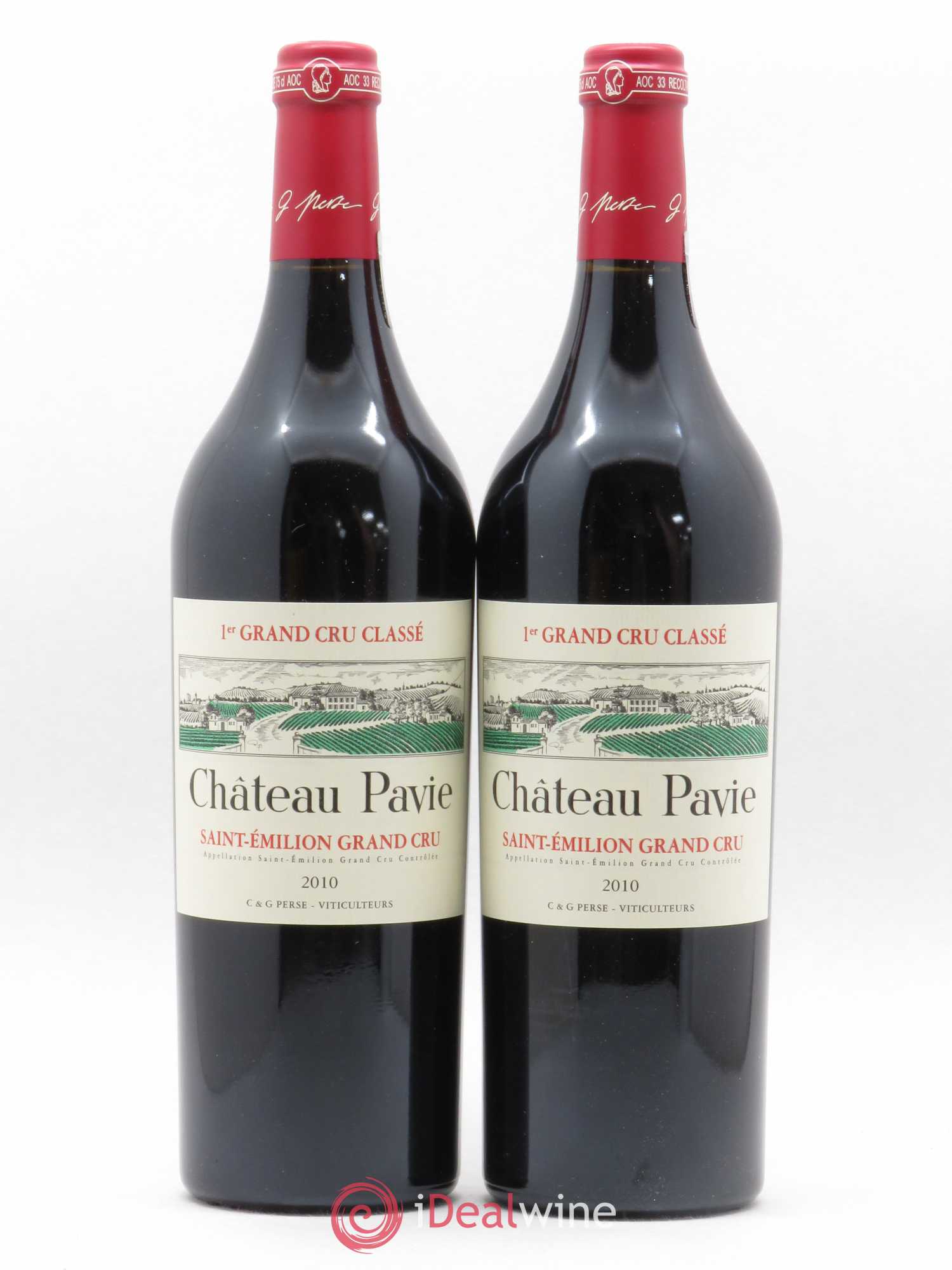 Château Pavie 1er Grand Cru Classé A 2010 - Lot de 2 bouteilles - 0