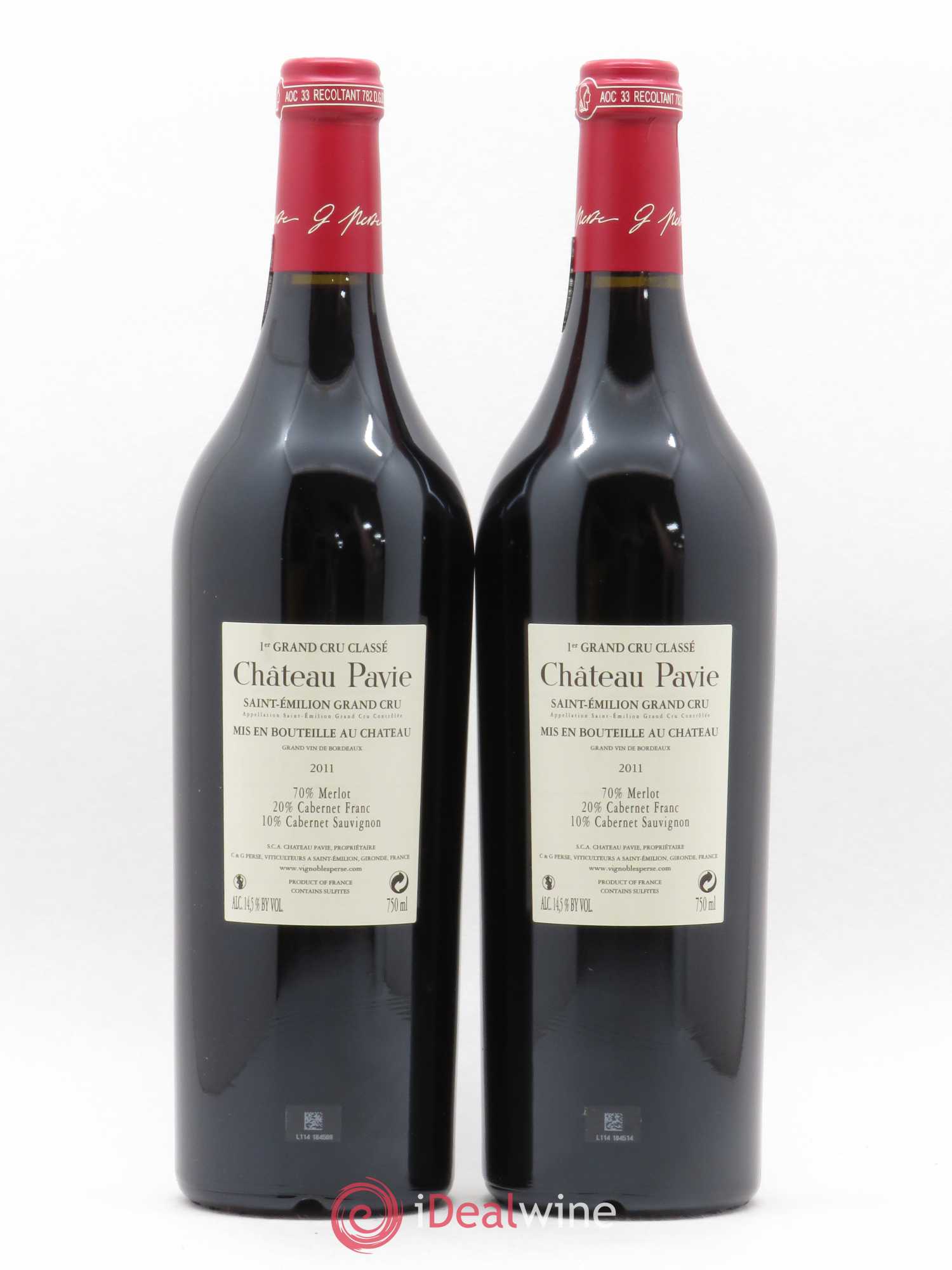 Château Pavie 1er Grand Cru Classé A 2011 - Lot de 2 bouteilles - 1