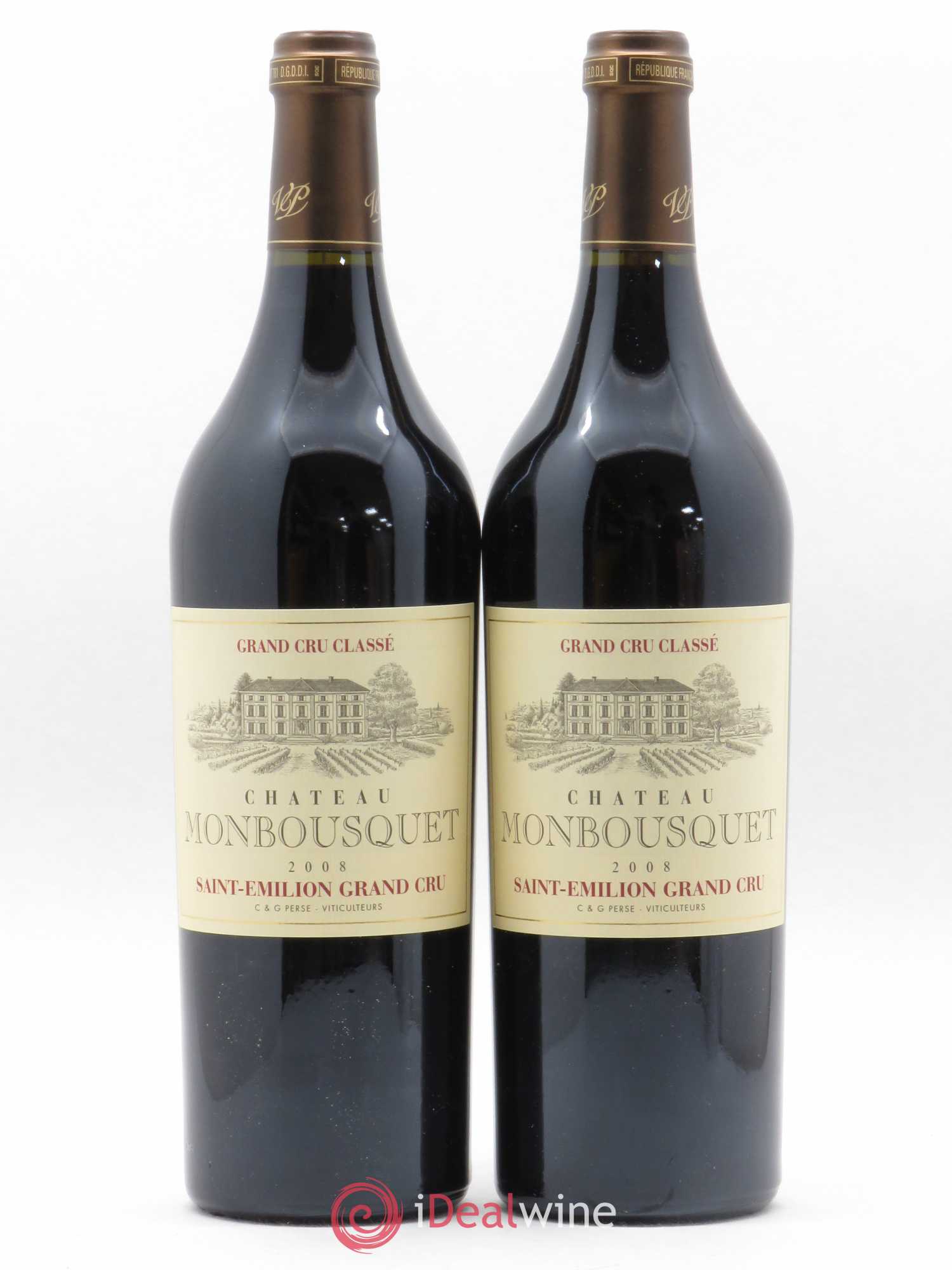 Château Monbousquet Grand Cru Classé 2008 - Lot de 2 bouteilles - 0