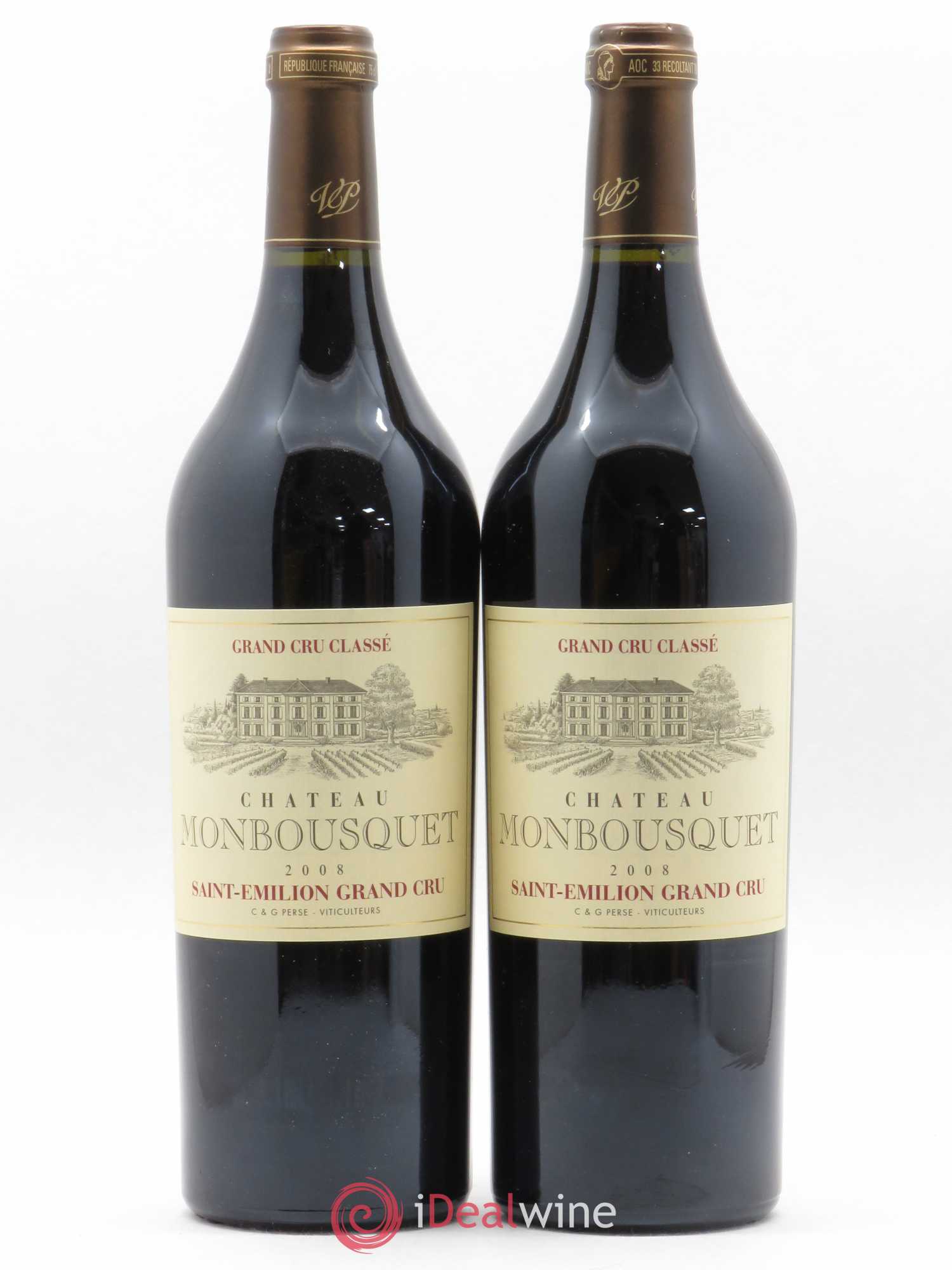 Château Monbousquet Grand Cru Classé 2008 - Lot de 2 bouteilles - 0