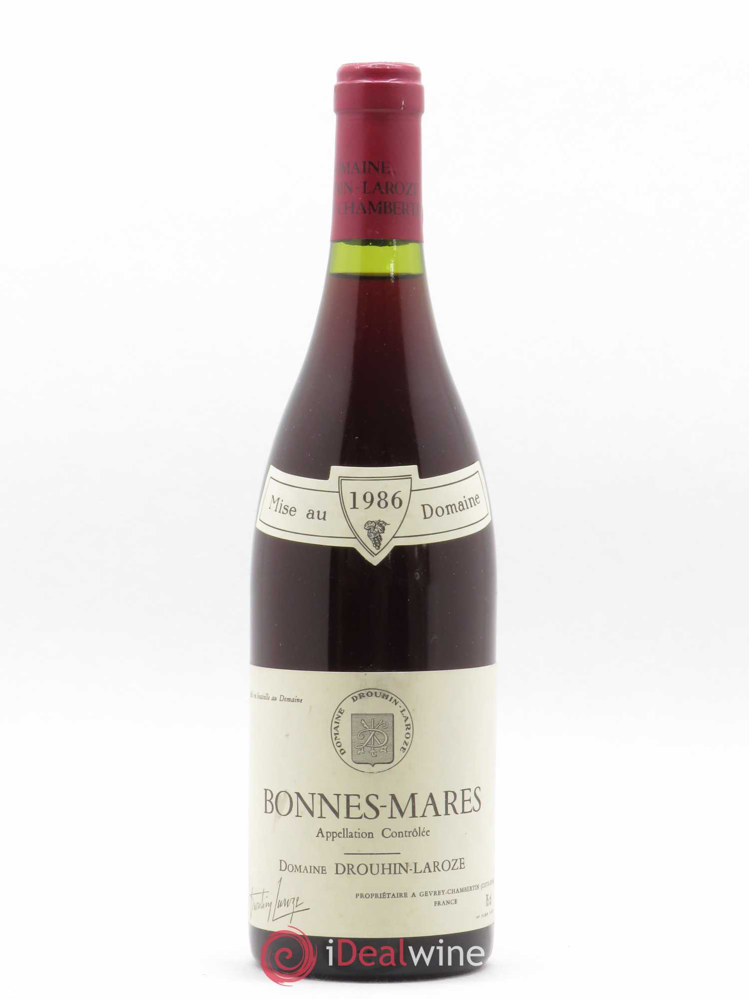Bonnes-Mares Grand Cru Domaine Drouhin-Laroze 1986 - Lot de 1 bouteille - 0