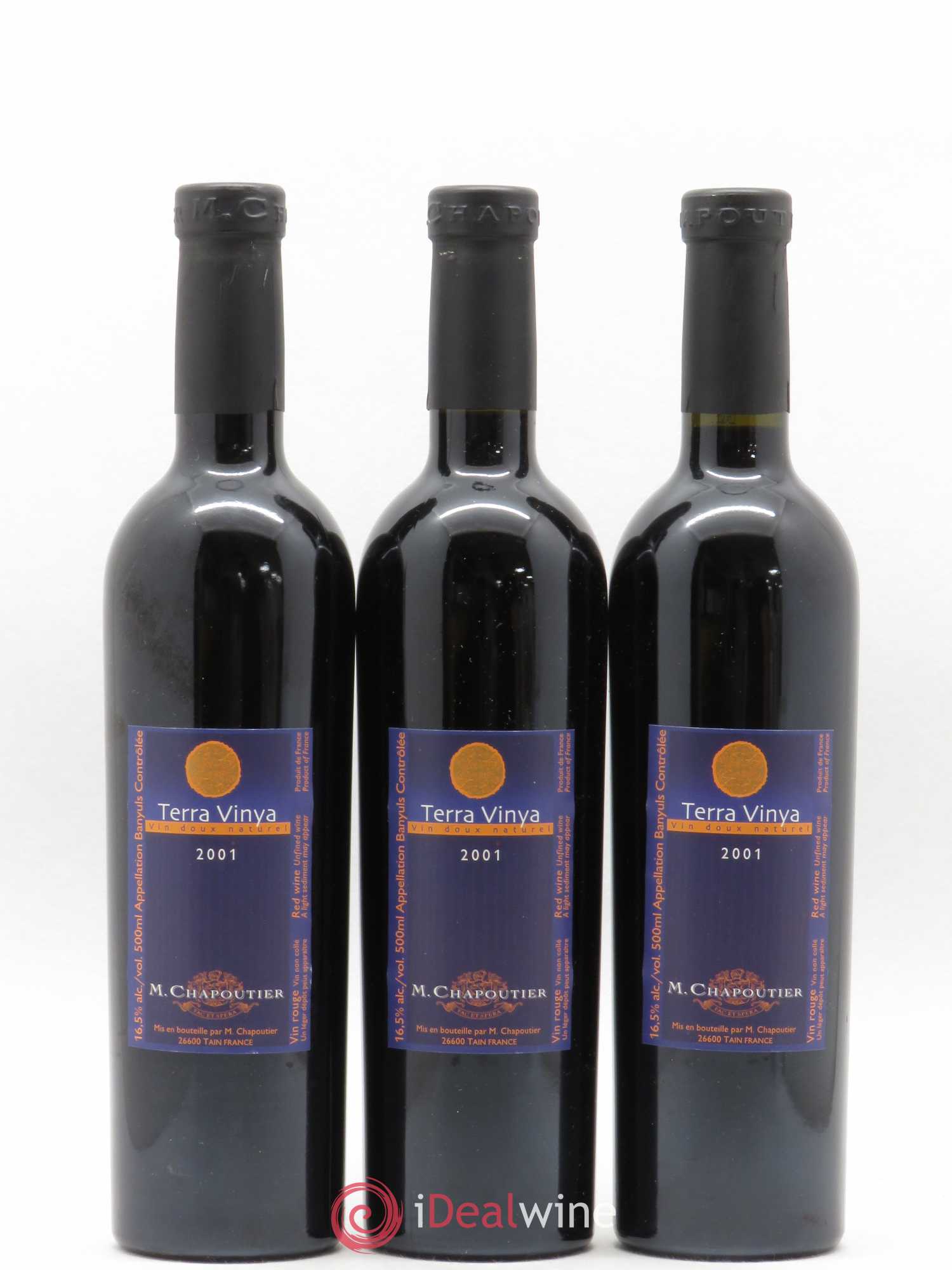 Banyuls Terra Vinya Chapoutier 50cl 2001 - Posten von 3 Flaschen - 0