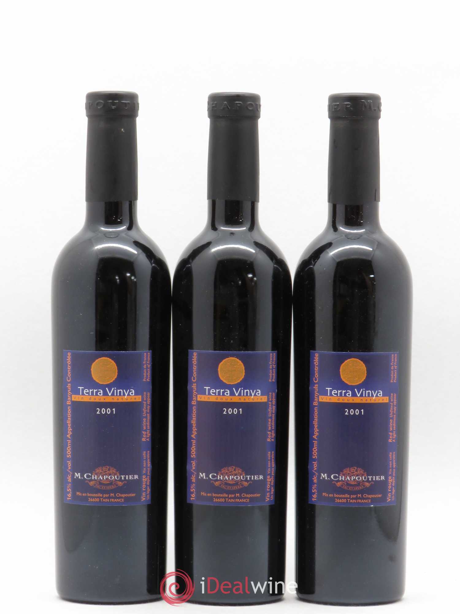 Banyuls Terra Vinya Chapoutier 50cl 2001 - Posten von 3 Flaschen - 0