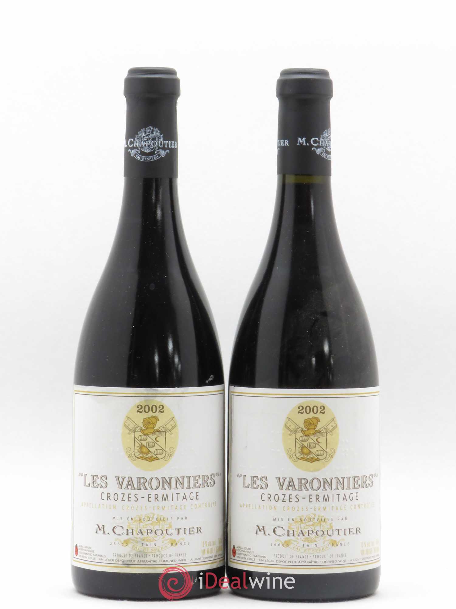 Crozes-Hermitage Les Varonniers Chapoutier 2002 - Lot de 2 bouteilles - 0