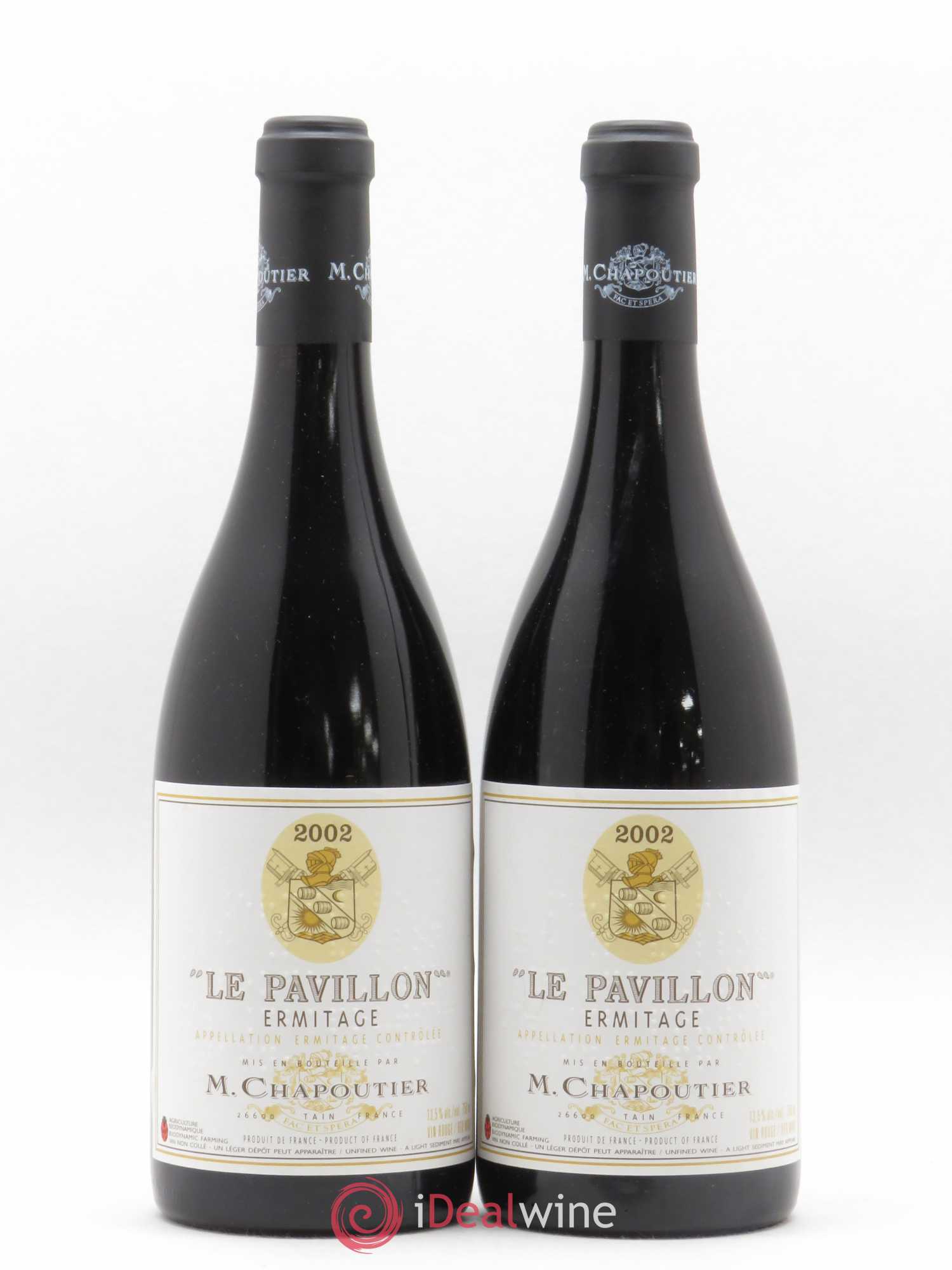 Hermitage Ermitage Le Pavillon Chapoutier 2002 - Lot de 2 bouteilles - 0