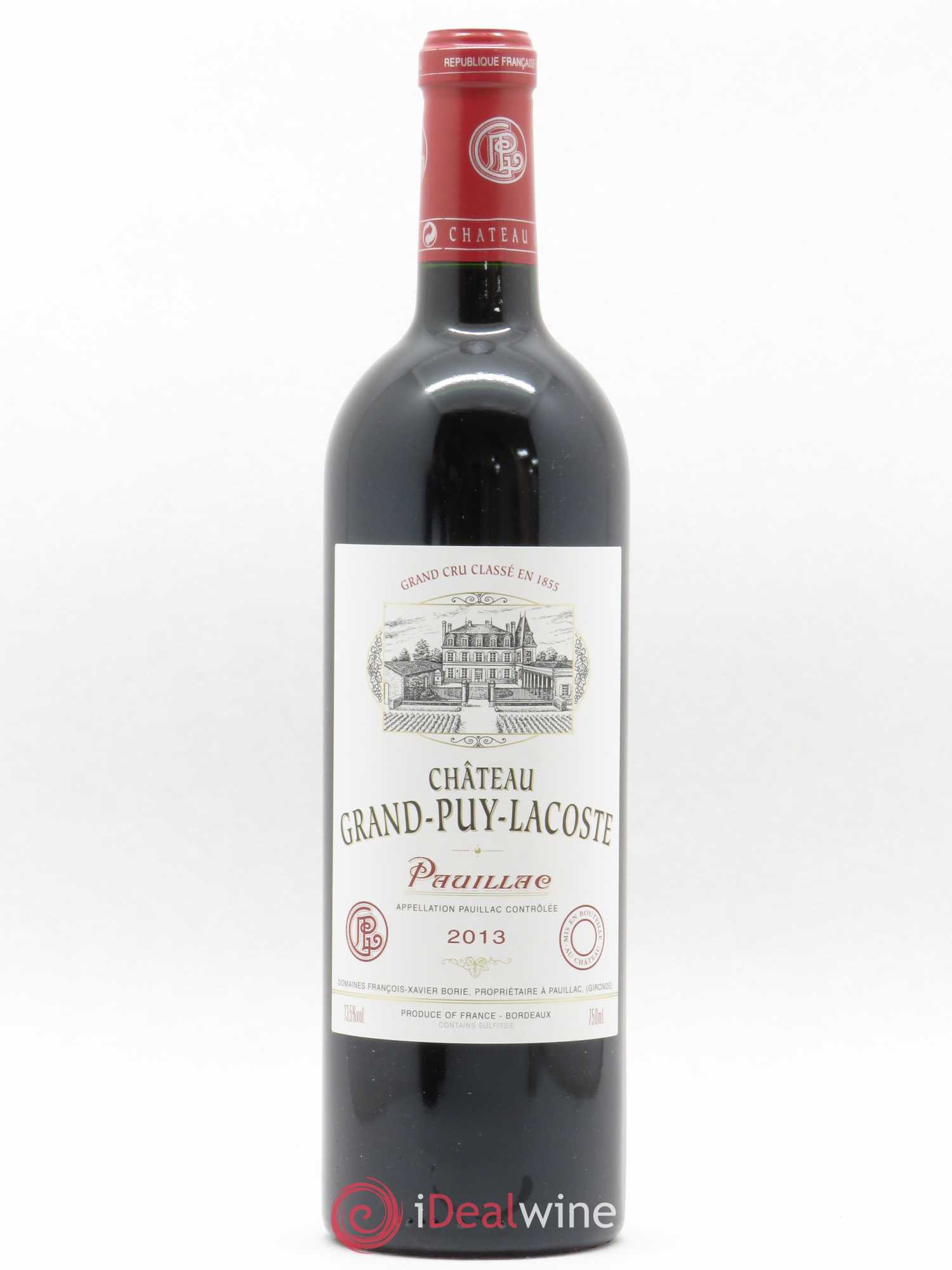 Château Grand Puy Lacoste 5ème Grand Cru Classé 2013 - Lot de 1 bouteille - 0