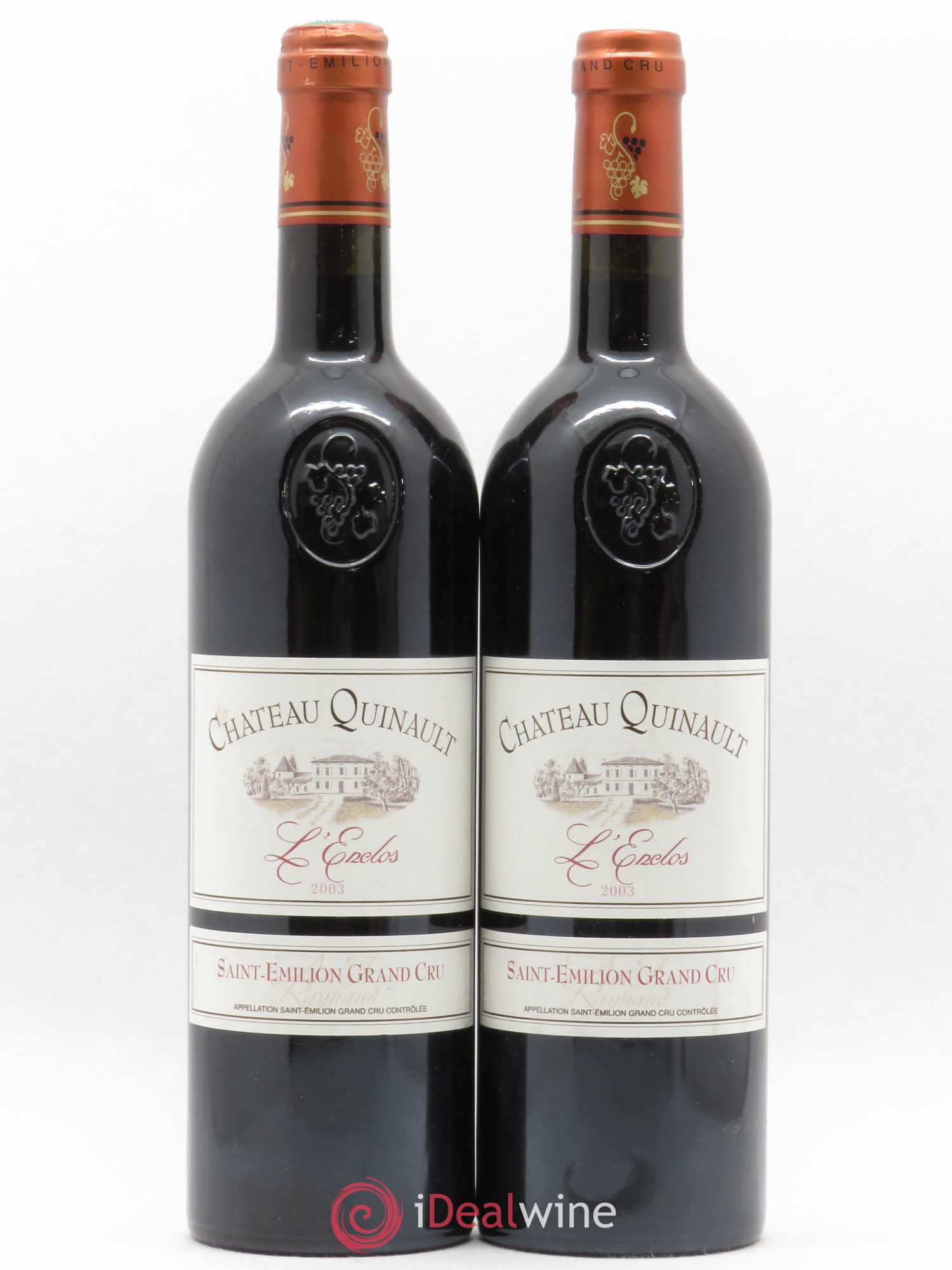 Château Quinault L'Enclos 2003 - Lot de 2 bouteilles - 0