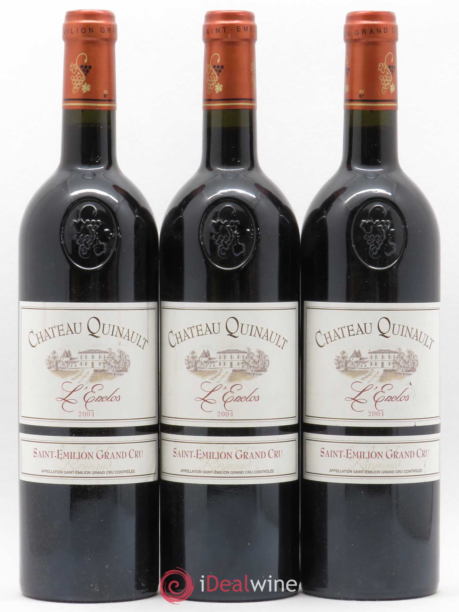 Château Quinault L'Enclos 2004 - Lot de 3 bouteilles - 0