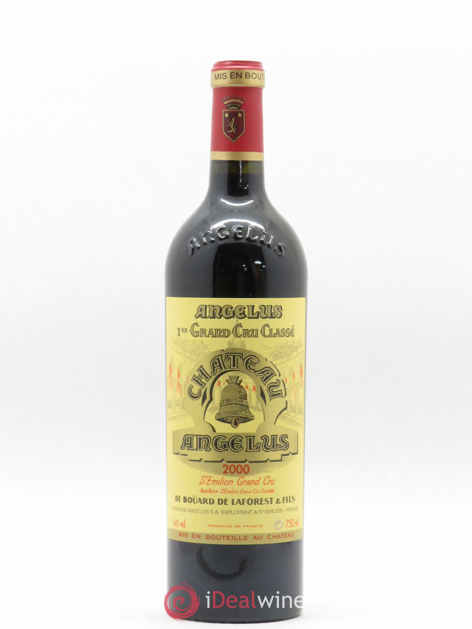 Château Angélus 1er Grand Cru Classé A 2000 - Lot de 1 bouteille - 0
