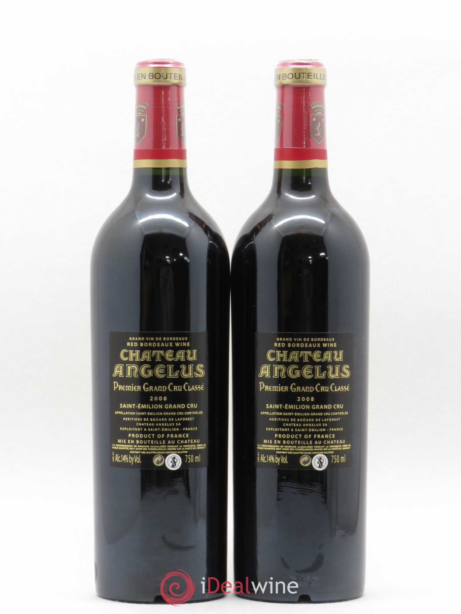 Château Angélus 1er Grand Cru Classé A 2008 - Lot de 2 bouteilles - 1