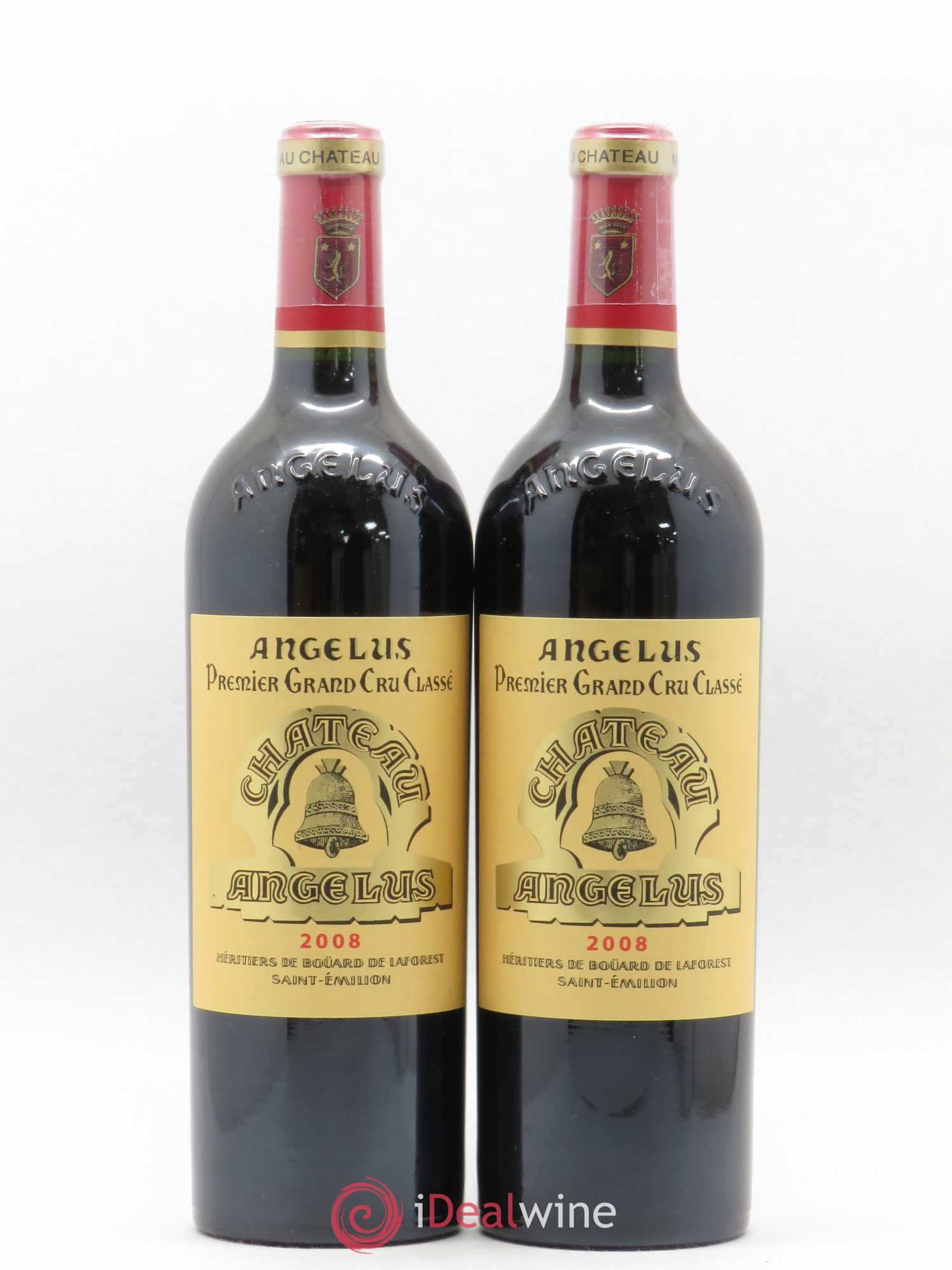 Château Angélus 1er Grand Cru Classé A 2008 - Lot de 2 bouteilles - 0