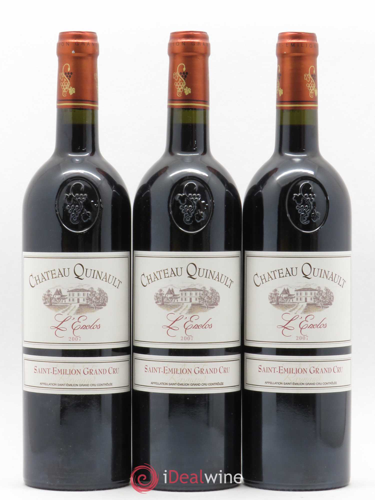 Château Quinault L'Enclos 2007 - Lot de 3 bouteilles - 0