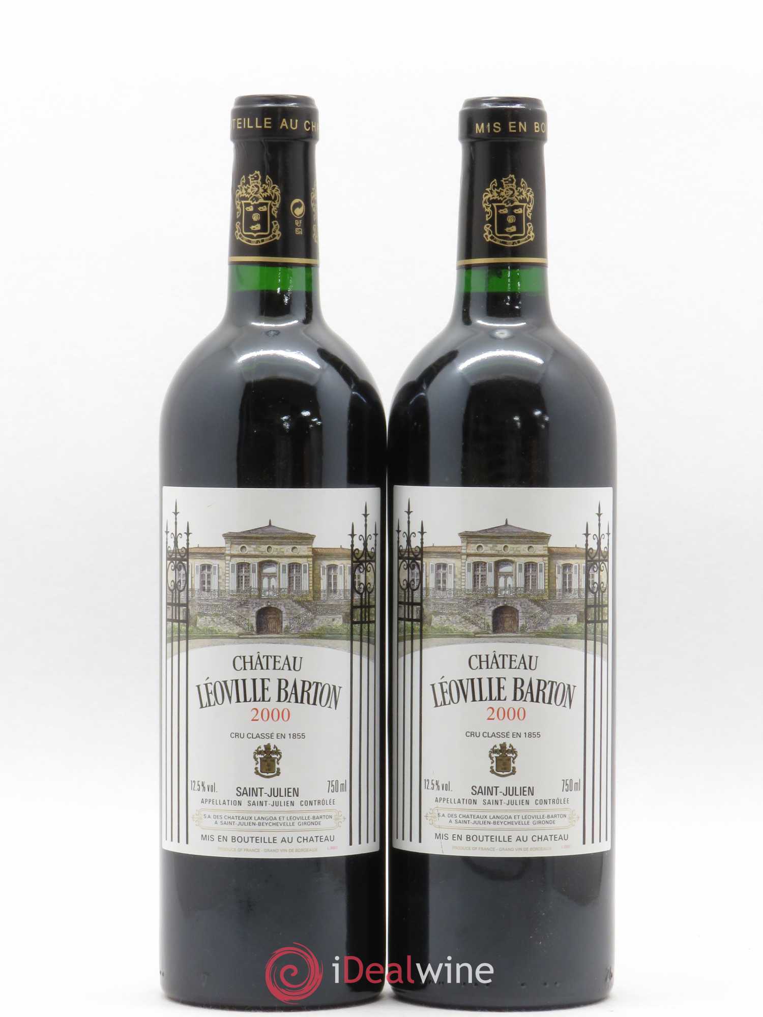 Château Léoville Barton 2ème Grand Cru Classé 2000 - Lot de 2 bouteilles - 0