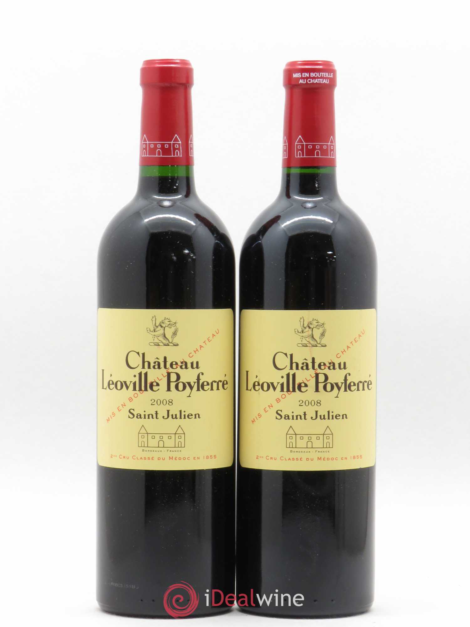Château Léoville Poyferré 2ème Grand Cru Classé 2008 - Lot de 2 bouteilles - 0