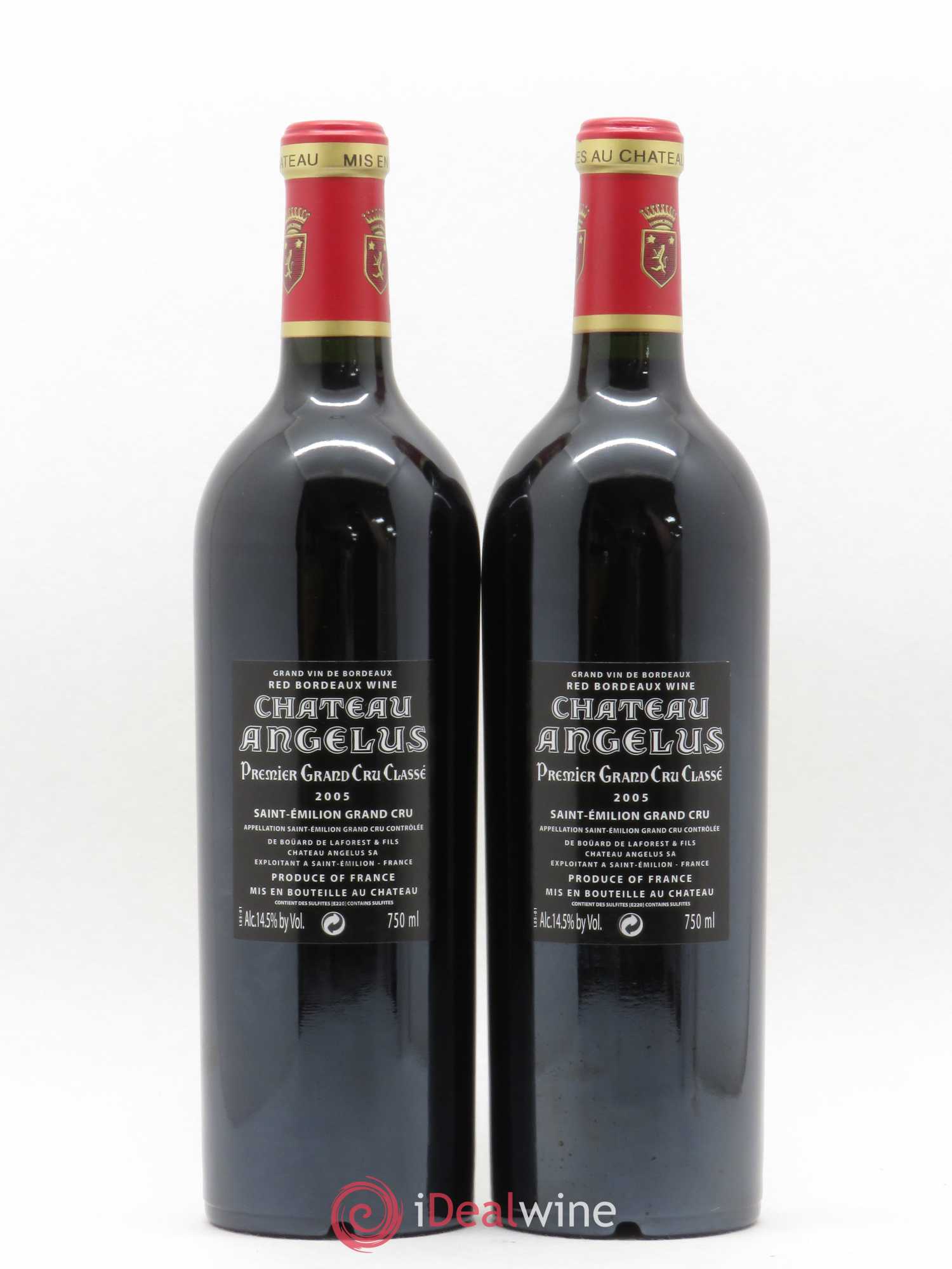 Château Angélus 1er Grand Cru Classé A 2005 - Lot de 2 bouteilles - 1