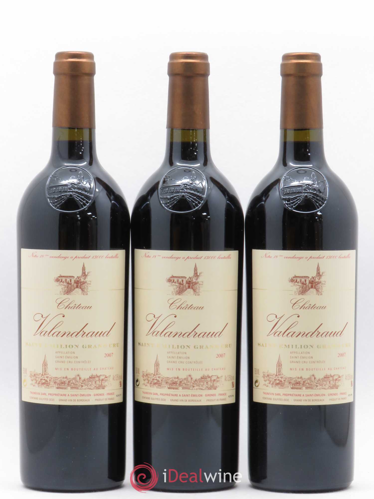 Château de Valandraud 2007 - Lot de 3 bouteilles - 0