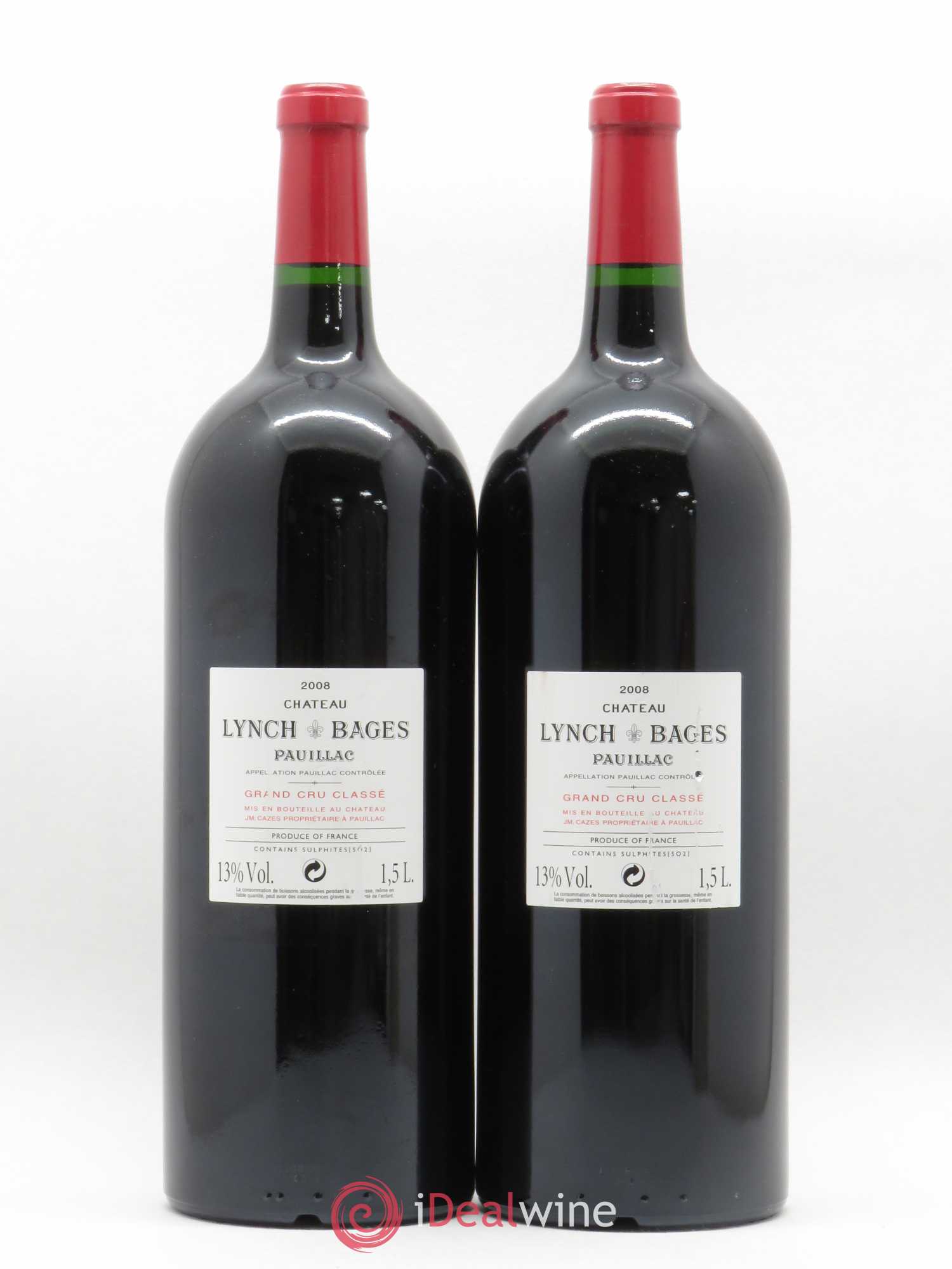 Château Lynch Bages 5ème Grand Cru Classé 2008 - Lot de 2 magnums - 1