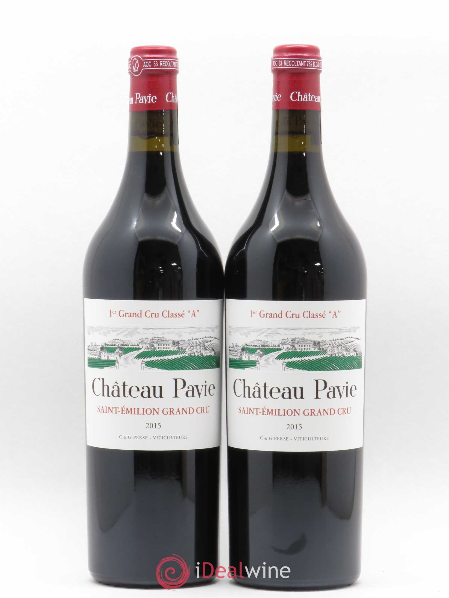 Château Pavie 1er Grand Cru Classé A 2015 - Lot de 2 bouteilles - 0