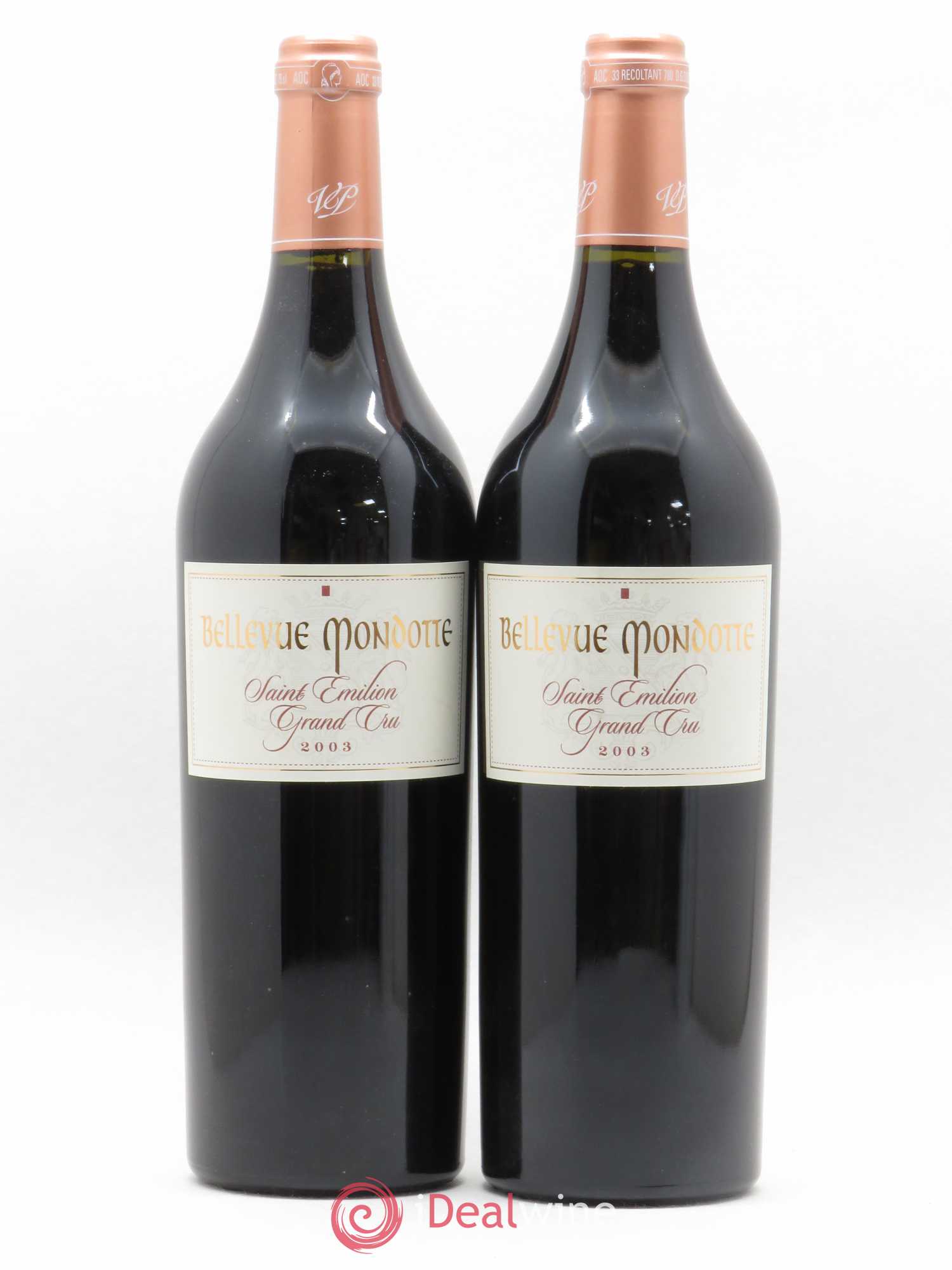 Château Bellevue Mondotte 2003 - Lot de 2 bouteilles - 0